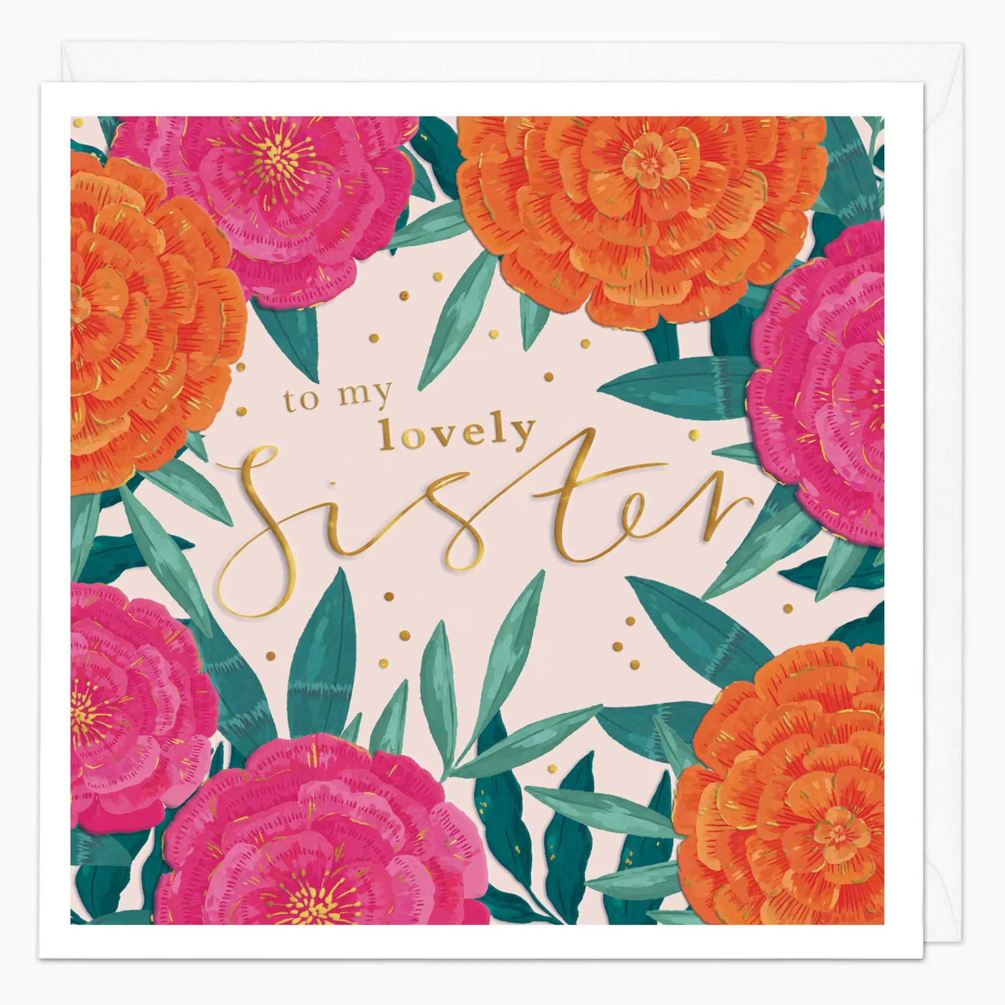 Birthday|For Relatives*Whistlefish Lovely Sister Marigold Birthday Card