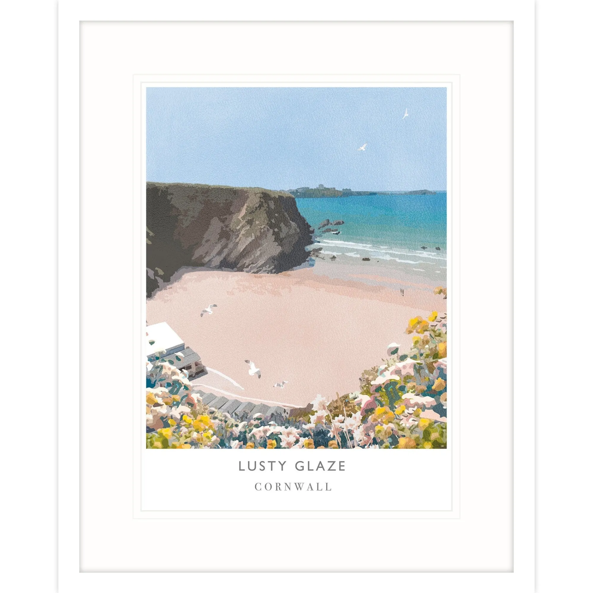 Newquay|Travel*Whistlefish Lusty Glaze Framed Print