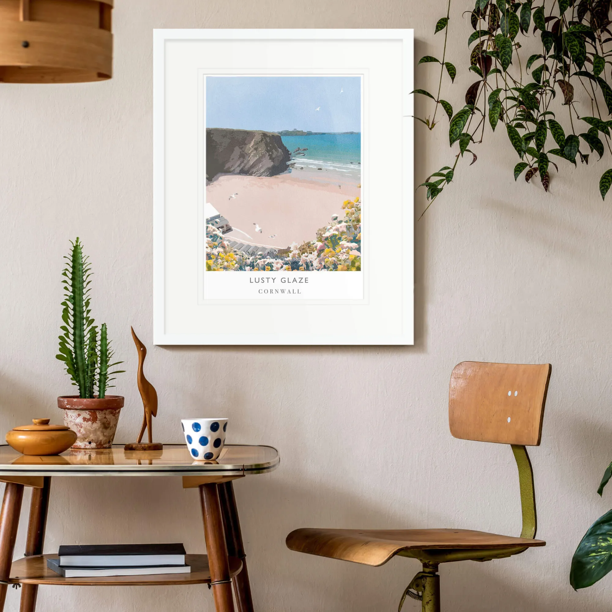 Newquay|Travel*Whistlefish Lusty Glaze Framed Print