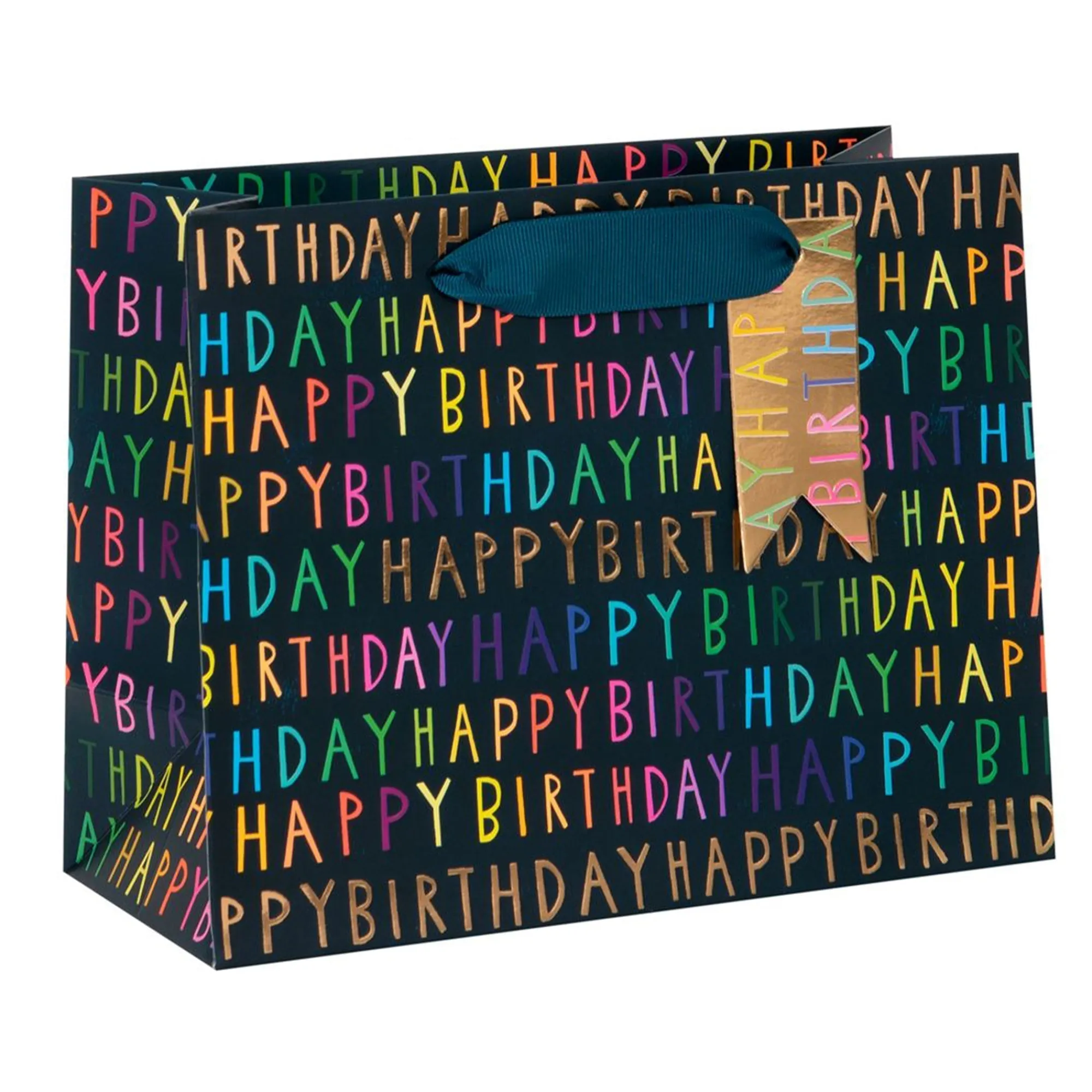 Gift Bags|Gift Bags*Whistlefish Luxury Navy Birthday Medium Gift Bag
