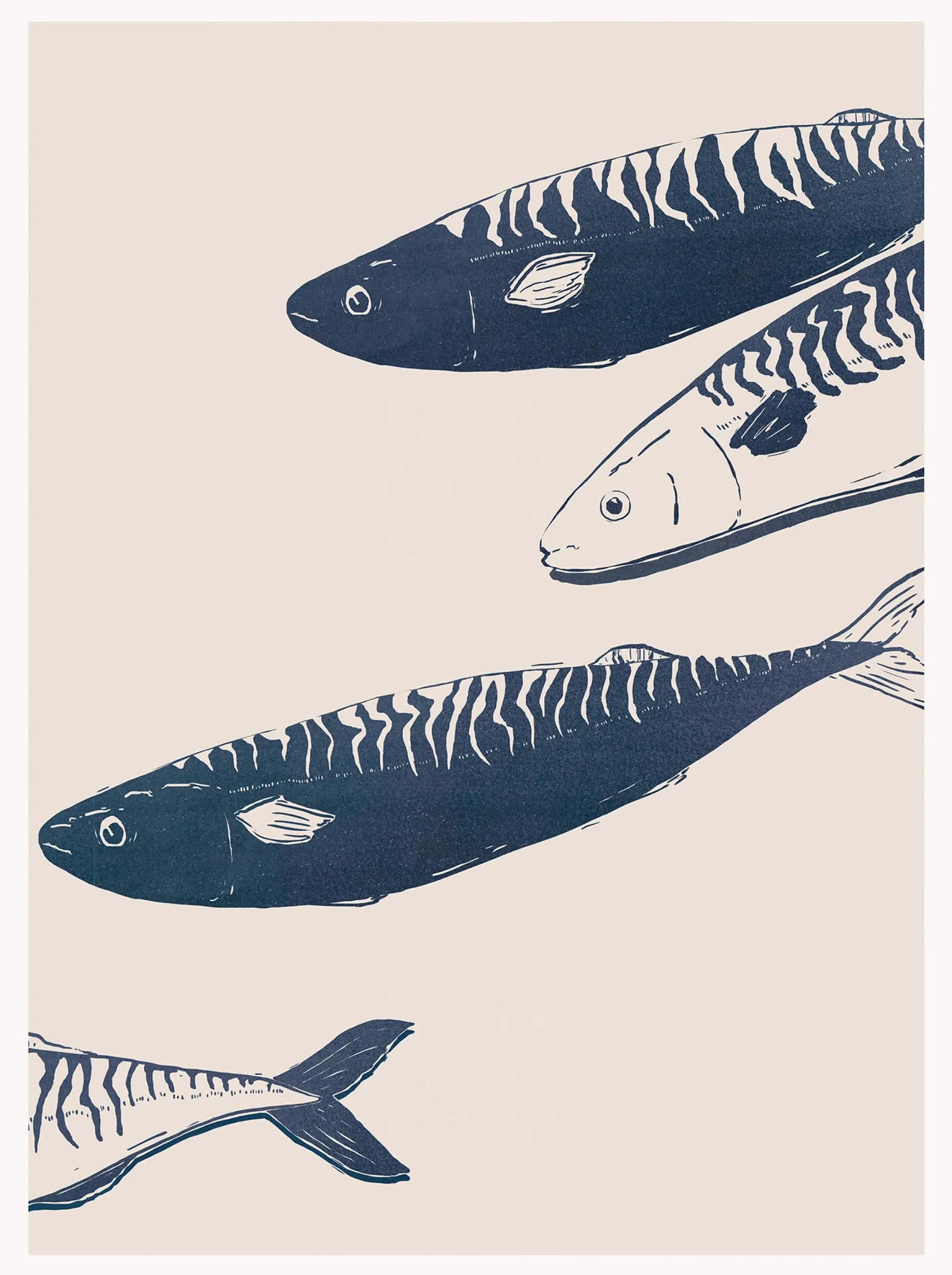 Animal|Framed Prints*Whistlefish Mackerel Large Framed Print