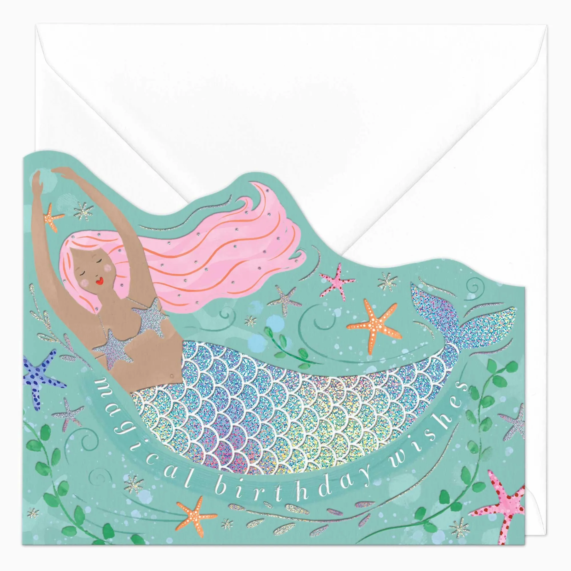 Birthday|For Children*Whistlefish Magical Mermaid Birthday Cut-Out Card