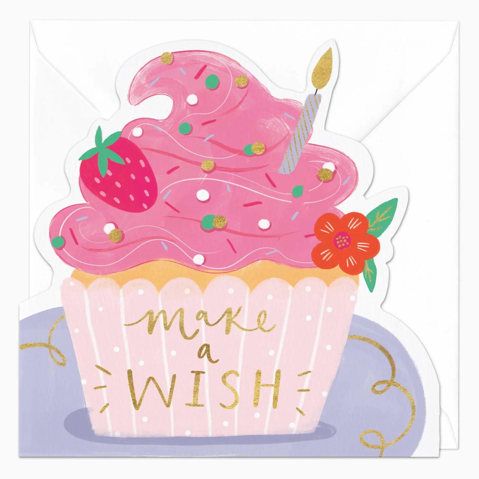 Birthday|For Her*Whistlefish Make A Wish Birthday Cut-Out Card