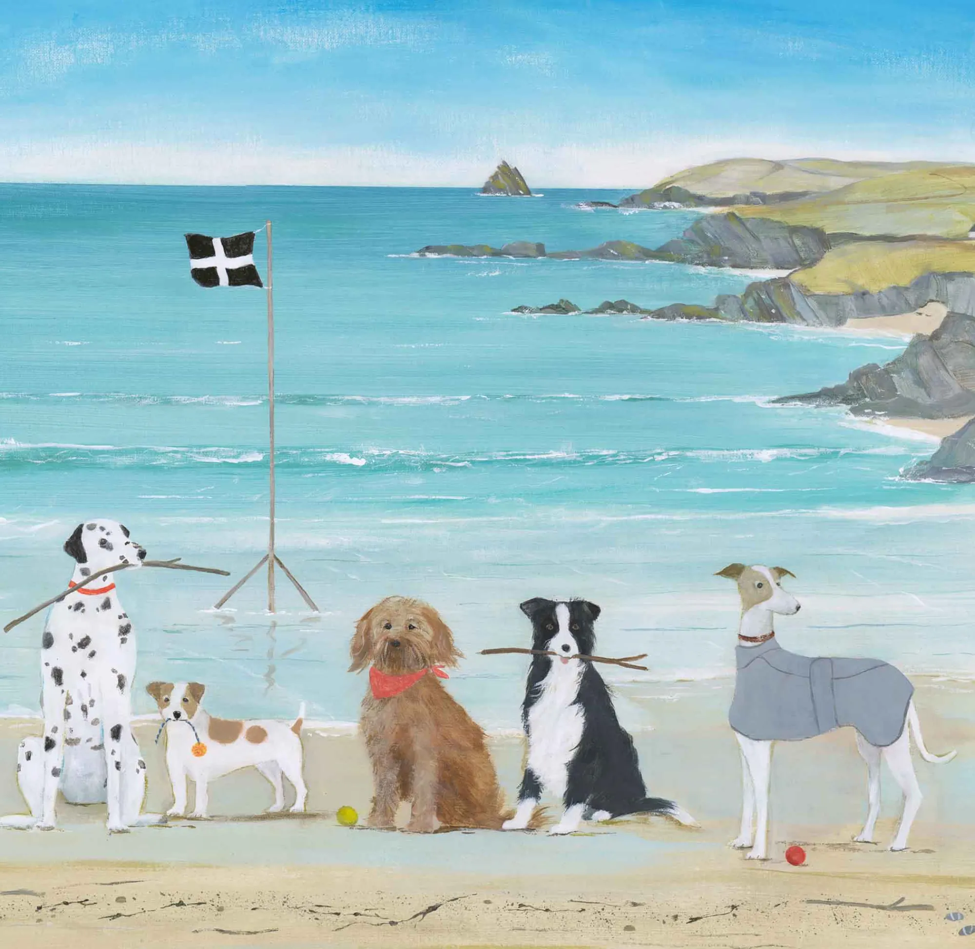 Coastal Scenes|Animal*Whistlefish Man's Best Friend Medium Framed Print