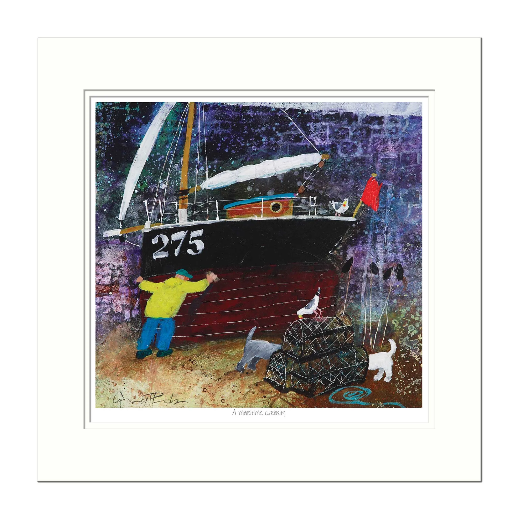 Mounted Prints*Whistlefish Maritime Curiosity Small Mounted Print