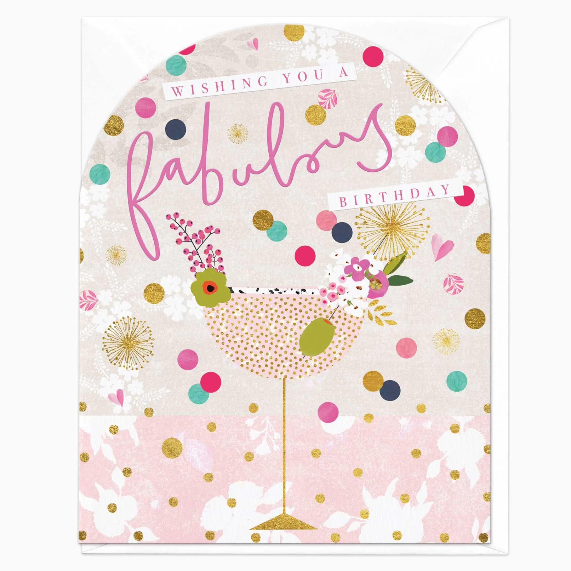 Birthday*Whistlefish Martini Cocktail Birthday Card