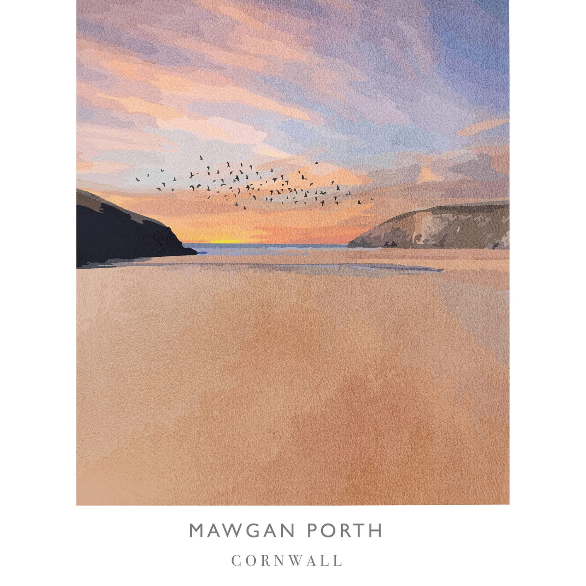 Unframed Prints*Whistlefish Mawgan Porth Art Print