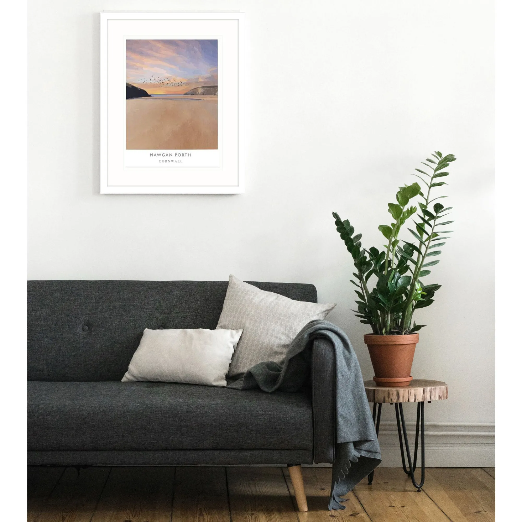 Cornwall|Travel*Whistlefish Mawgan Porth Framed Print