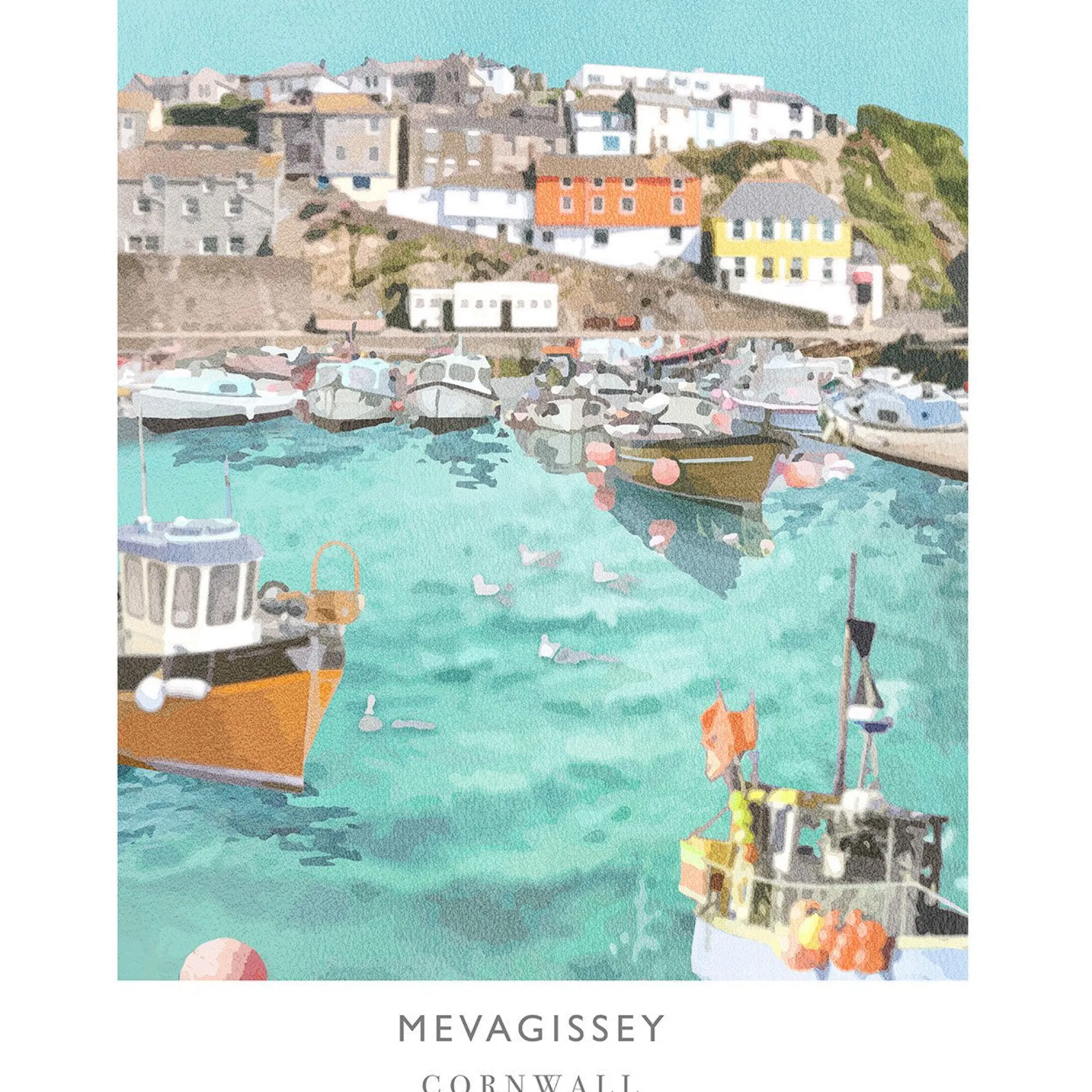Unframed Prints*Whistlefish Mevagissey Art Print