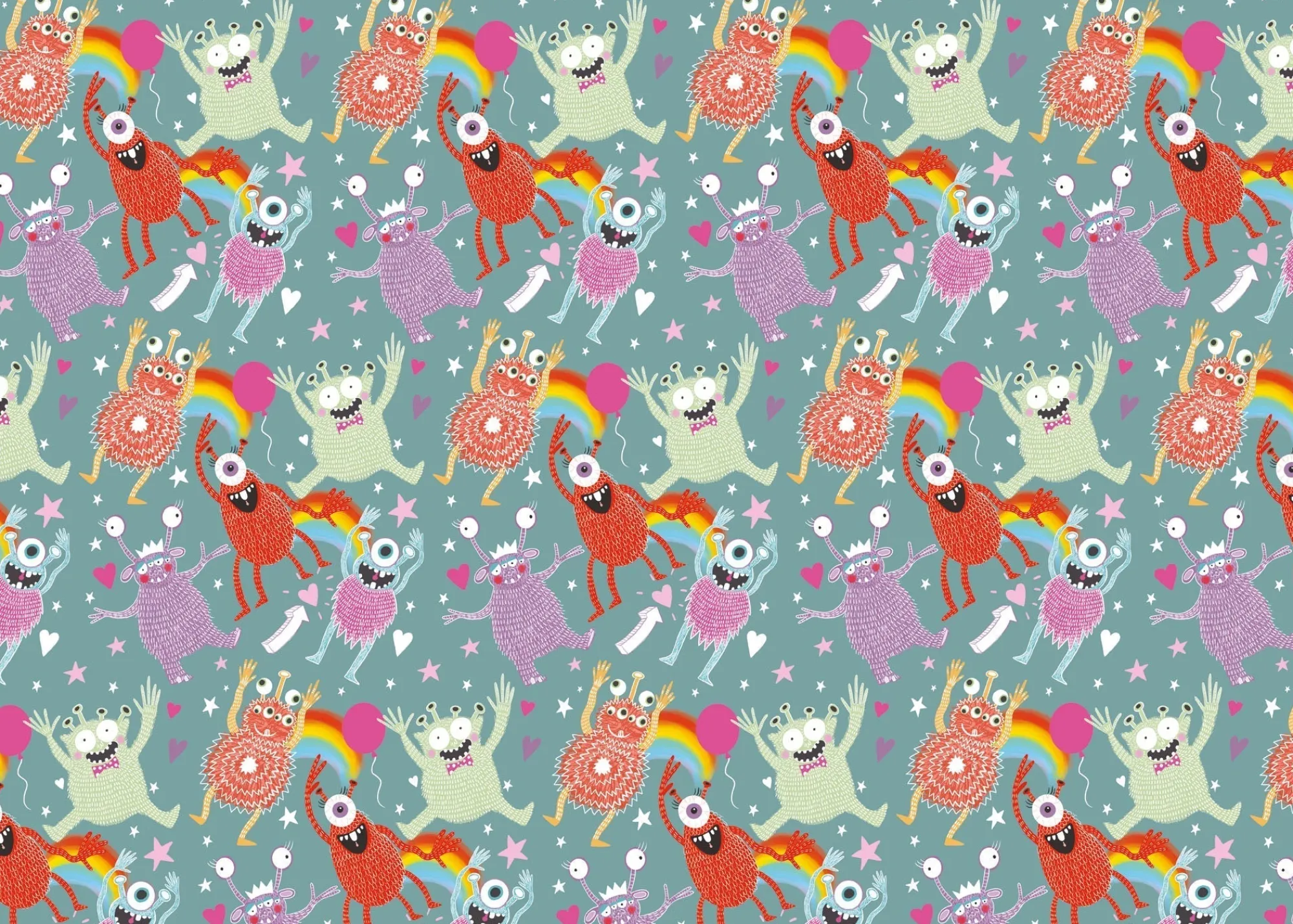 Gift Wrap|Birthday*Whistlefish Monster Wrapping Paper