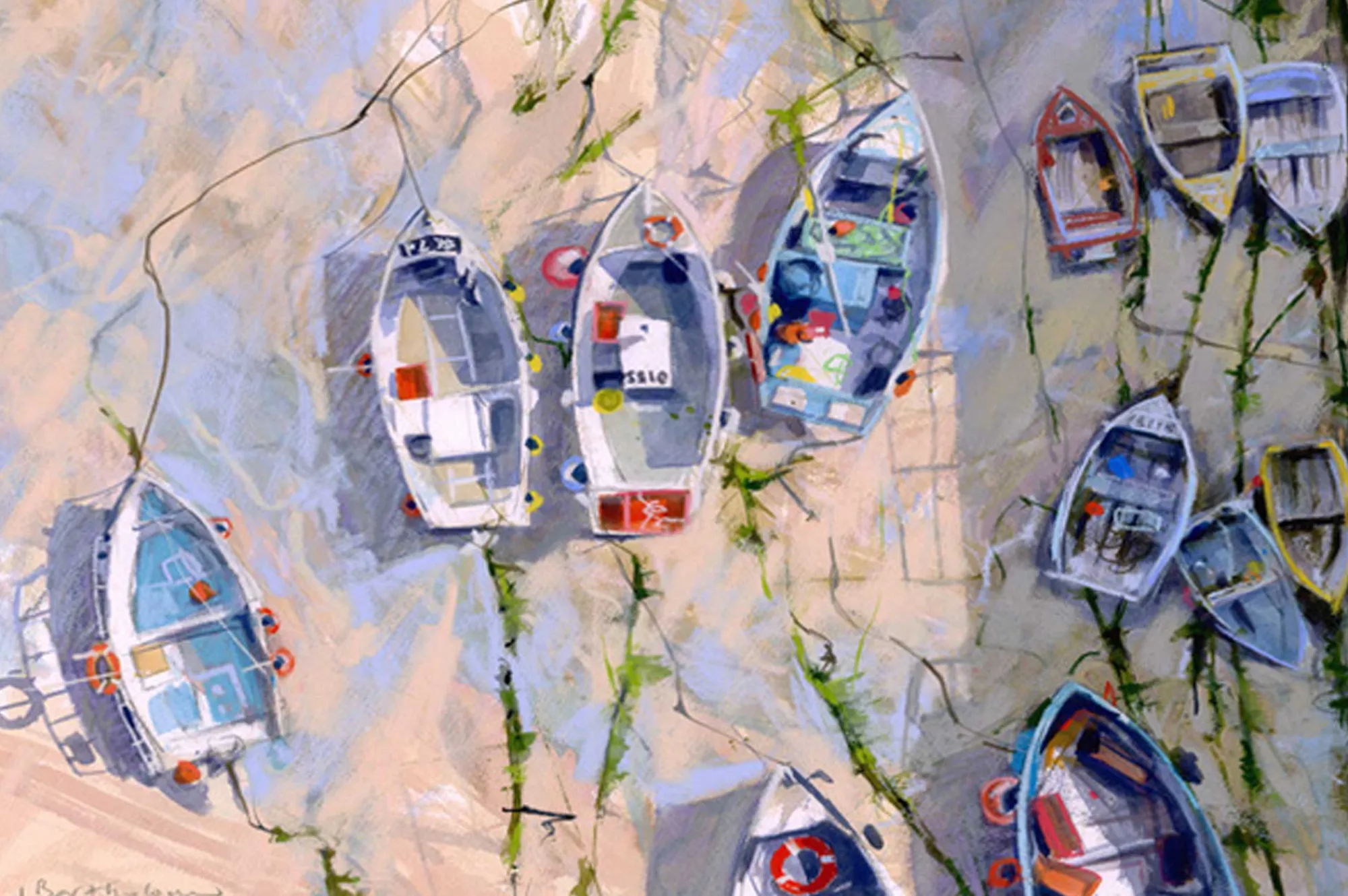 Unframed Prints*Whistlefish Moorings St Ives Harbour Art Print
