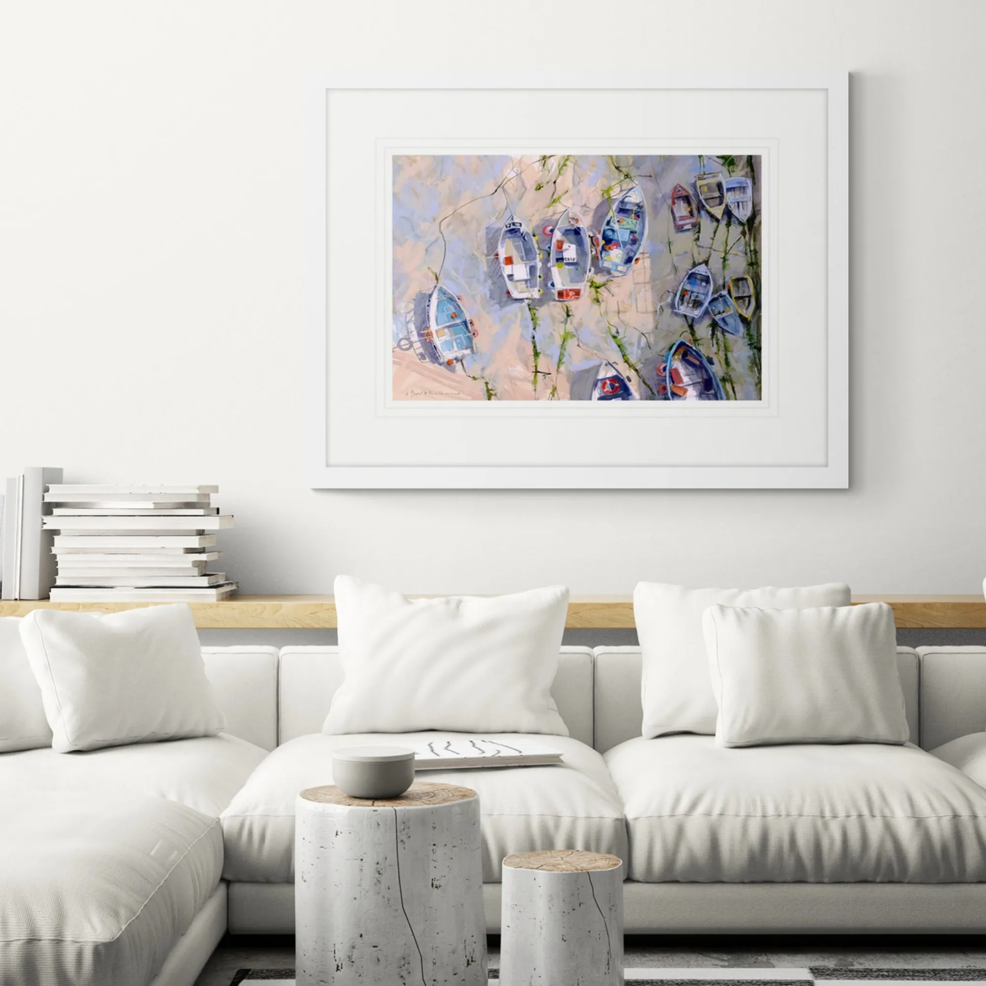 Unframed Prints*Whistlefish Moorings St Ives Harbour Art Print