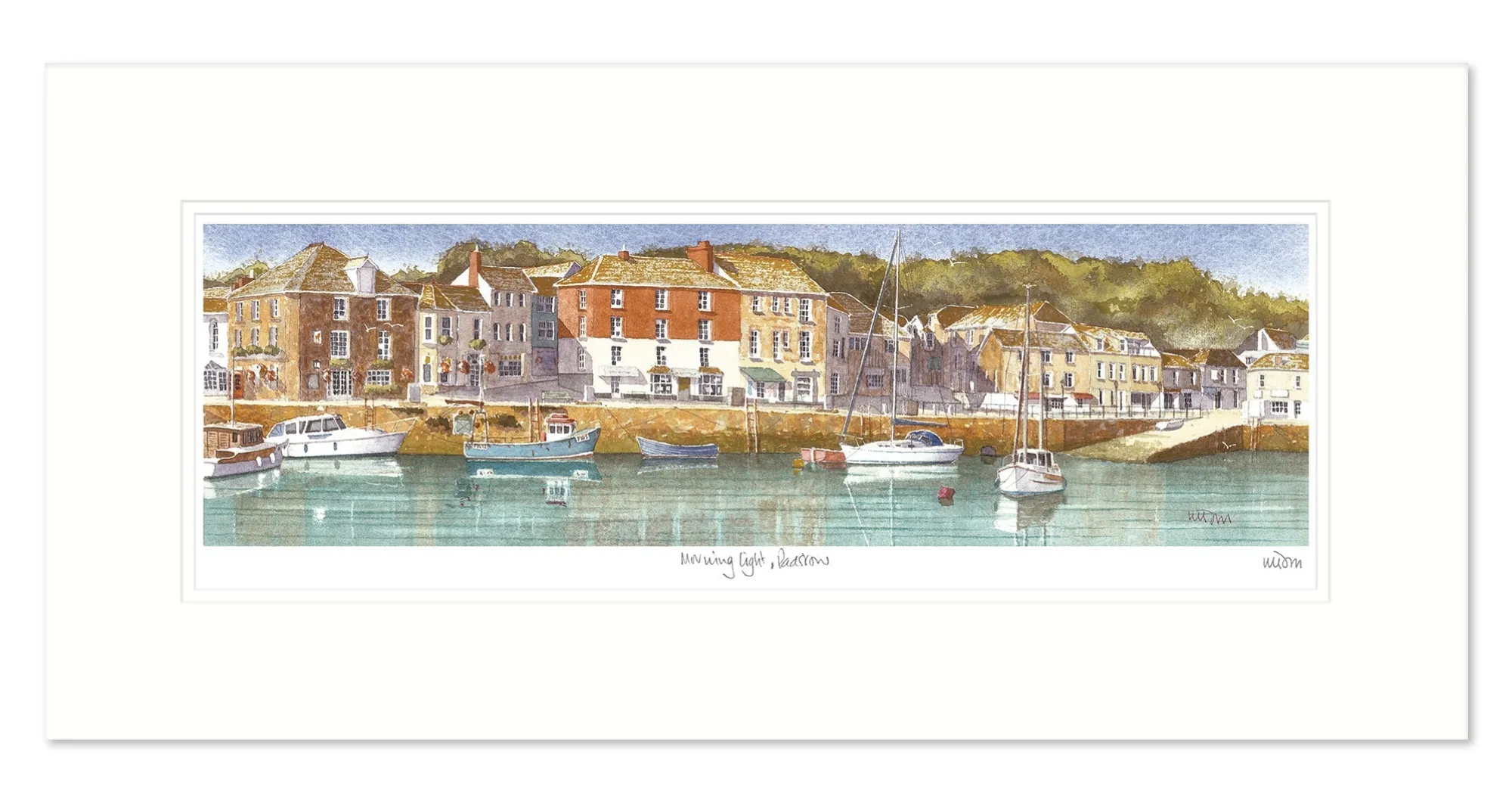 Padstow|Boat & Sailing*Whistlefish Morning Light Padstow Mounted Print