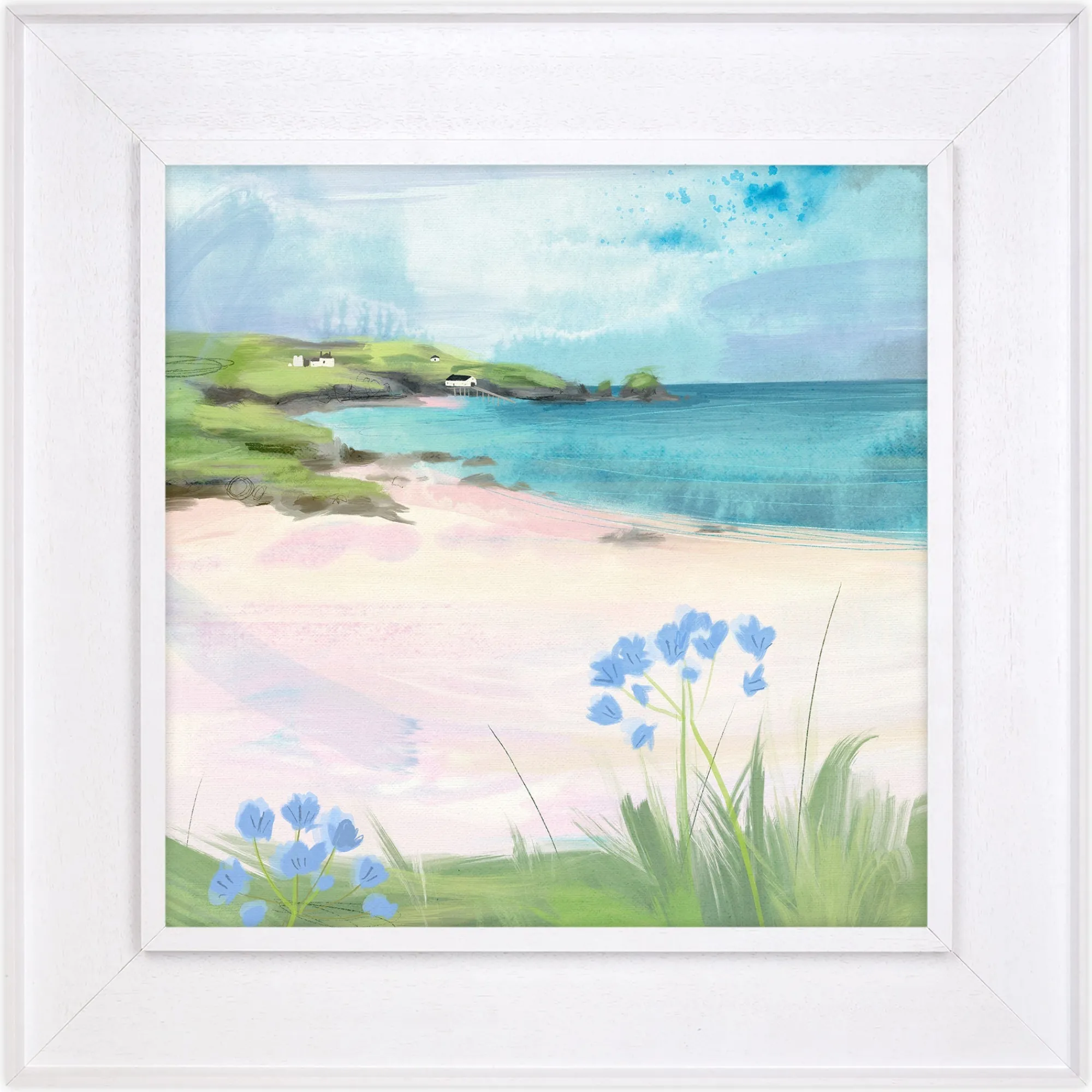 Padstow|Cornwall*Whistlefish Mother Iveys Tray Framed Canvas