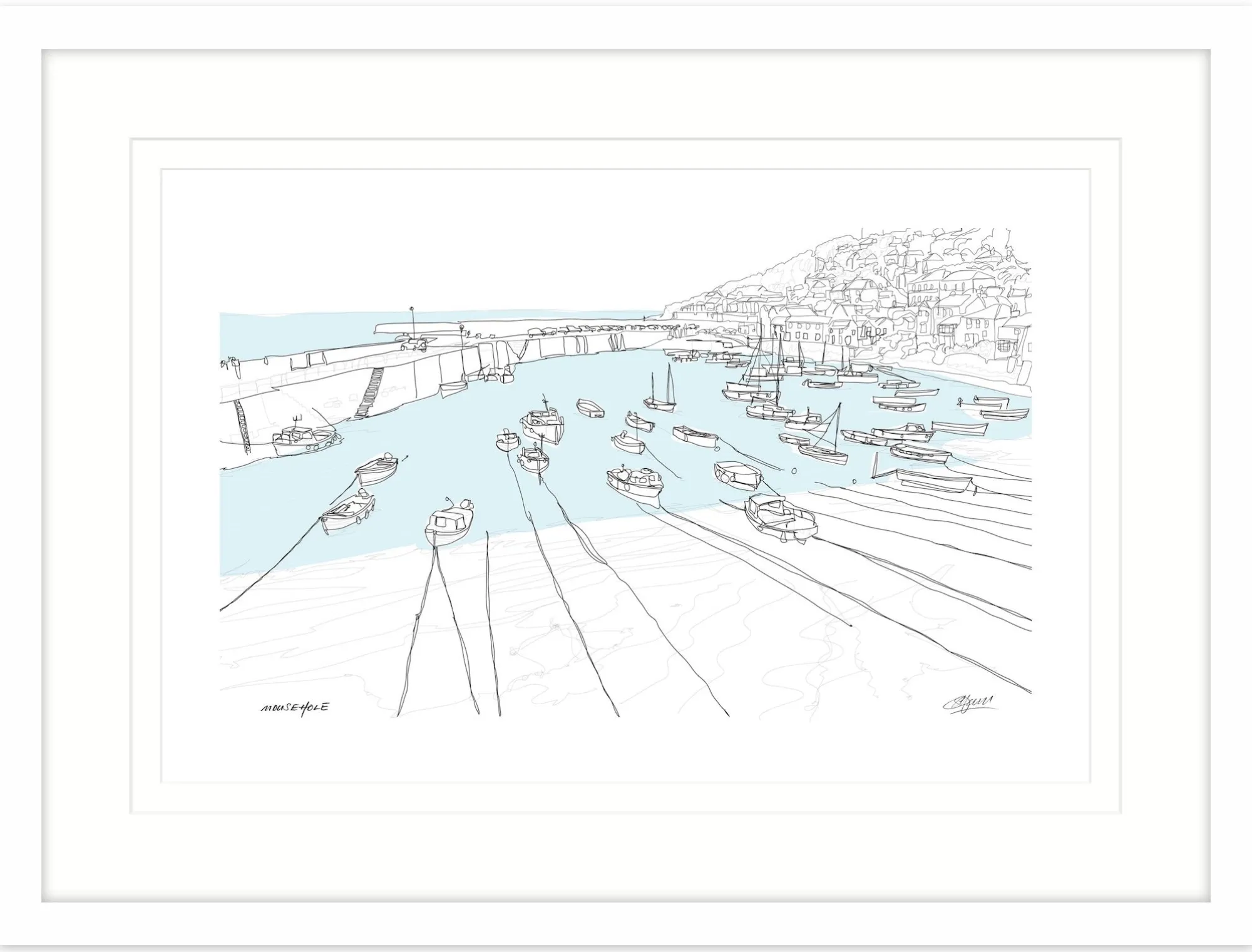 Padstow|Cornwall*Whistlefish Mousehole Framed Print