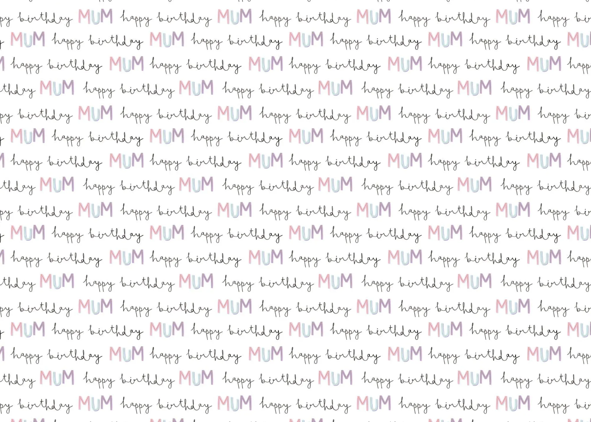 Gift Wrap|Birthday*Whistlefish Mum Birthday Wrapping Paper
