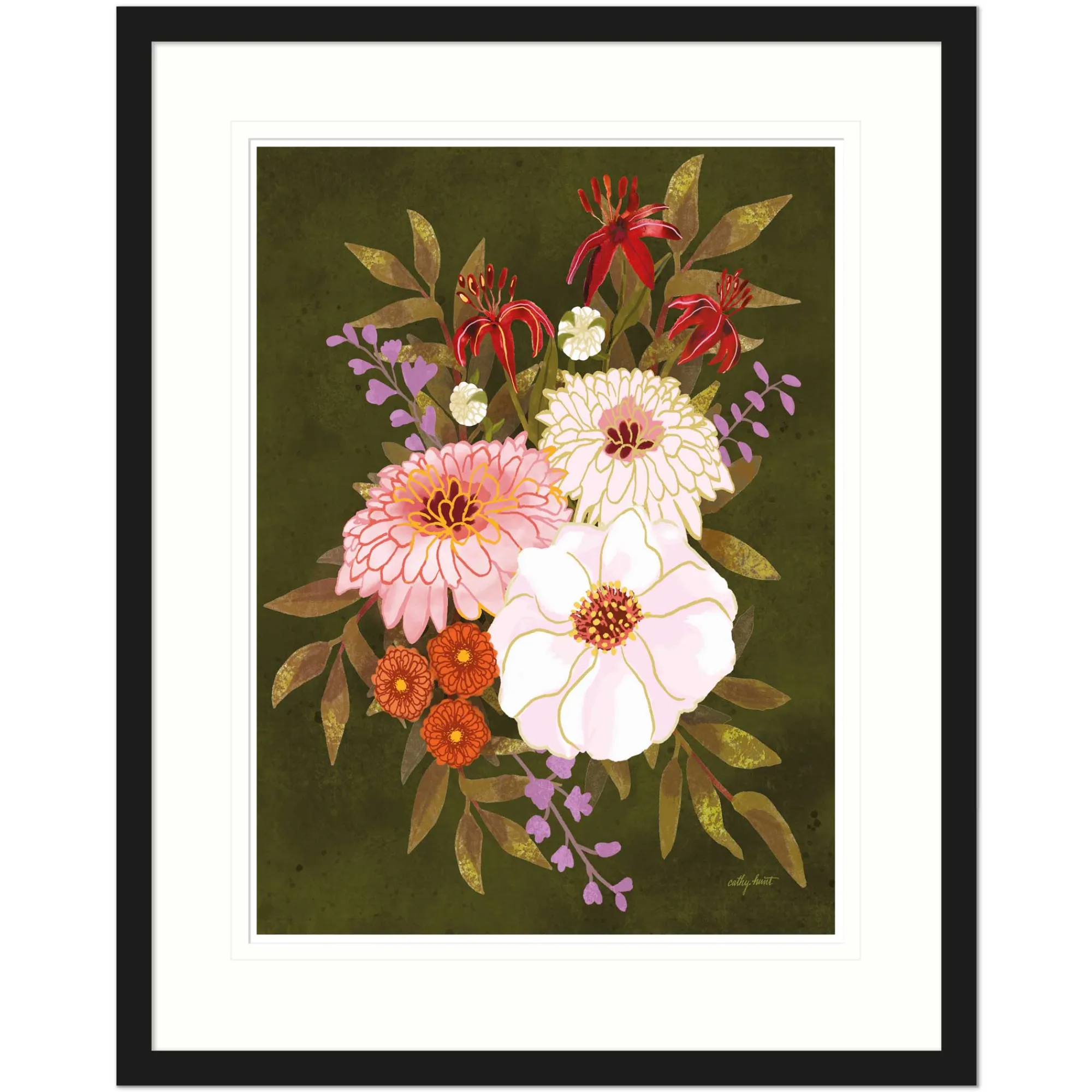 Floral & Flowers|Framed Prints*Whistlefish Mum's Bouquet Medium Framed Print