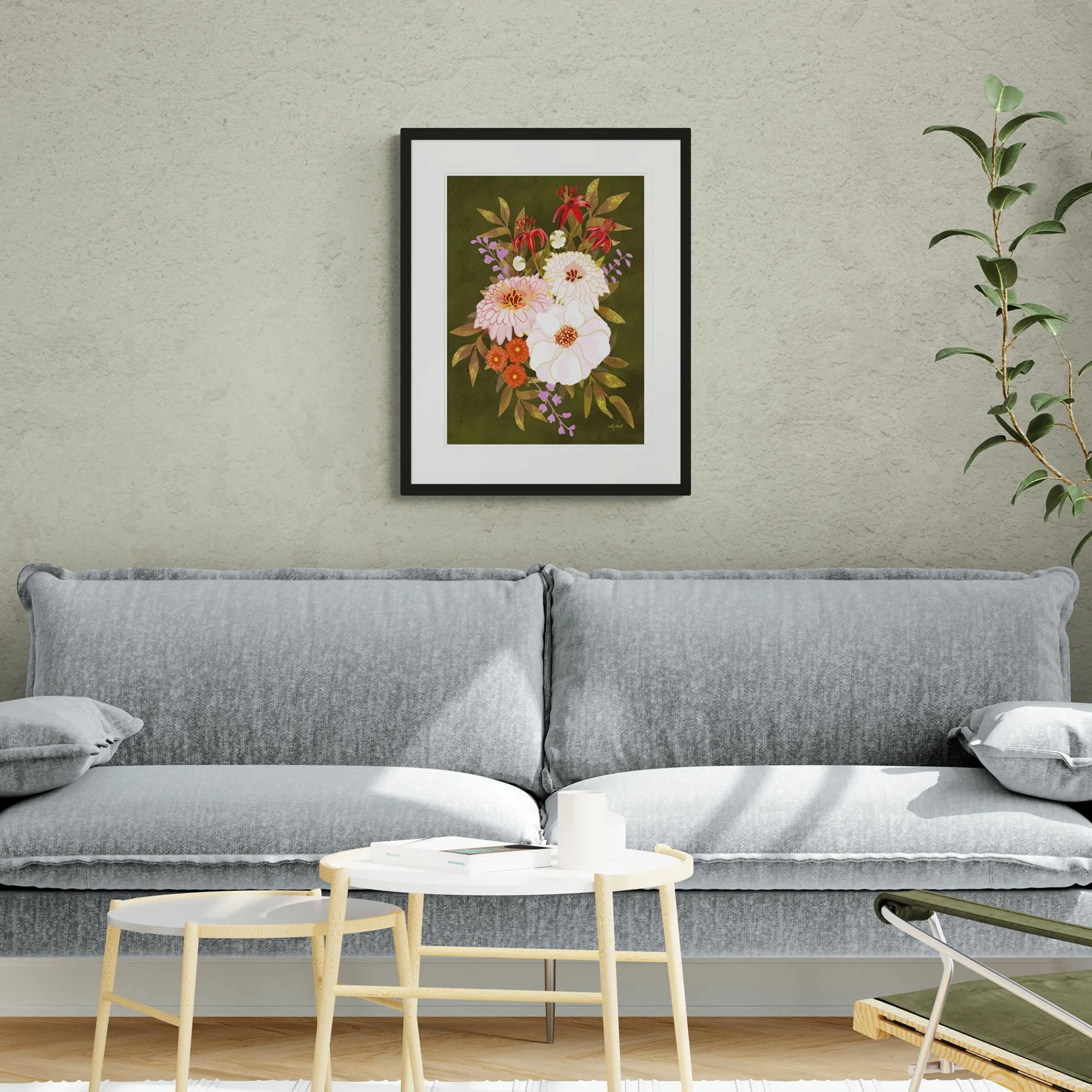 Floral & Flowers|Framed Prints*Whistlefish Mum's Bouquet Medium Framed Print
