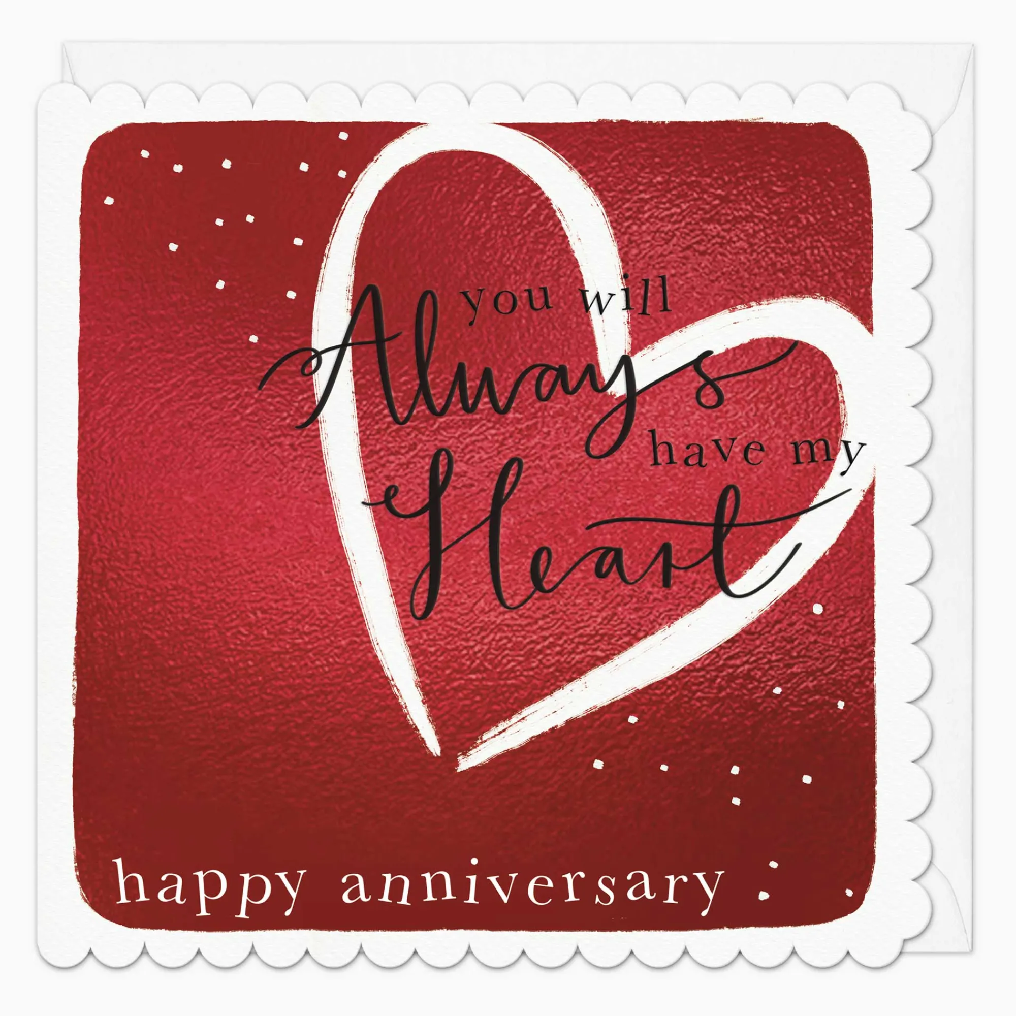 Anniversary*Whistlefish My Heart Anniversary Scalloped Card