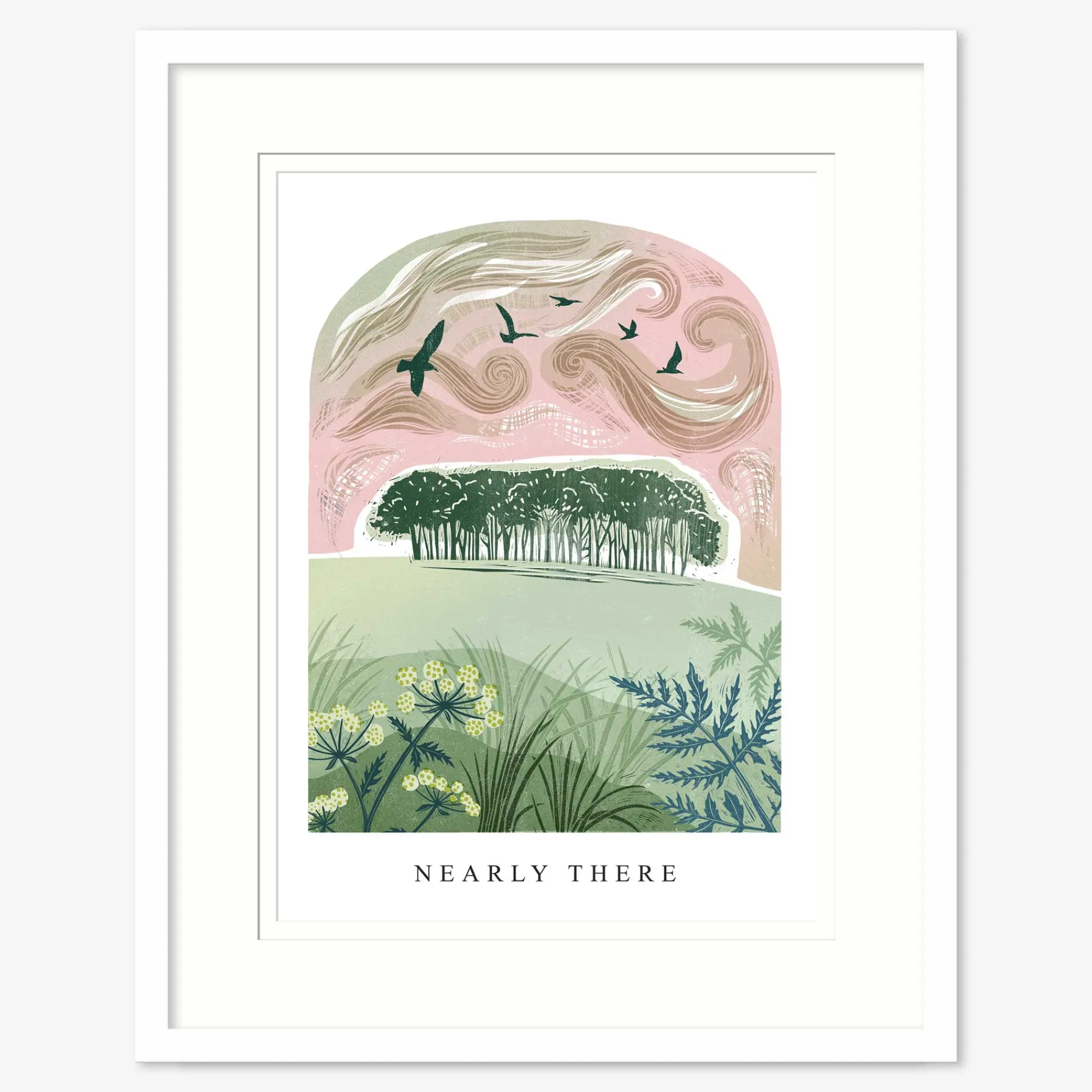 Devon|Lino*Whistlefish Nearly There Lino Small Framed Print