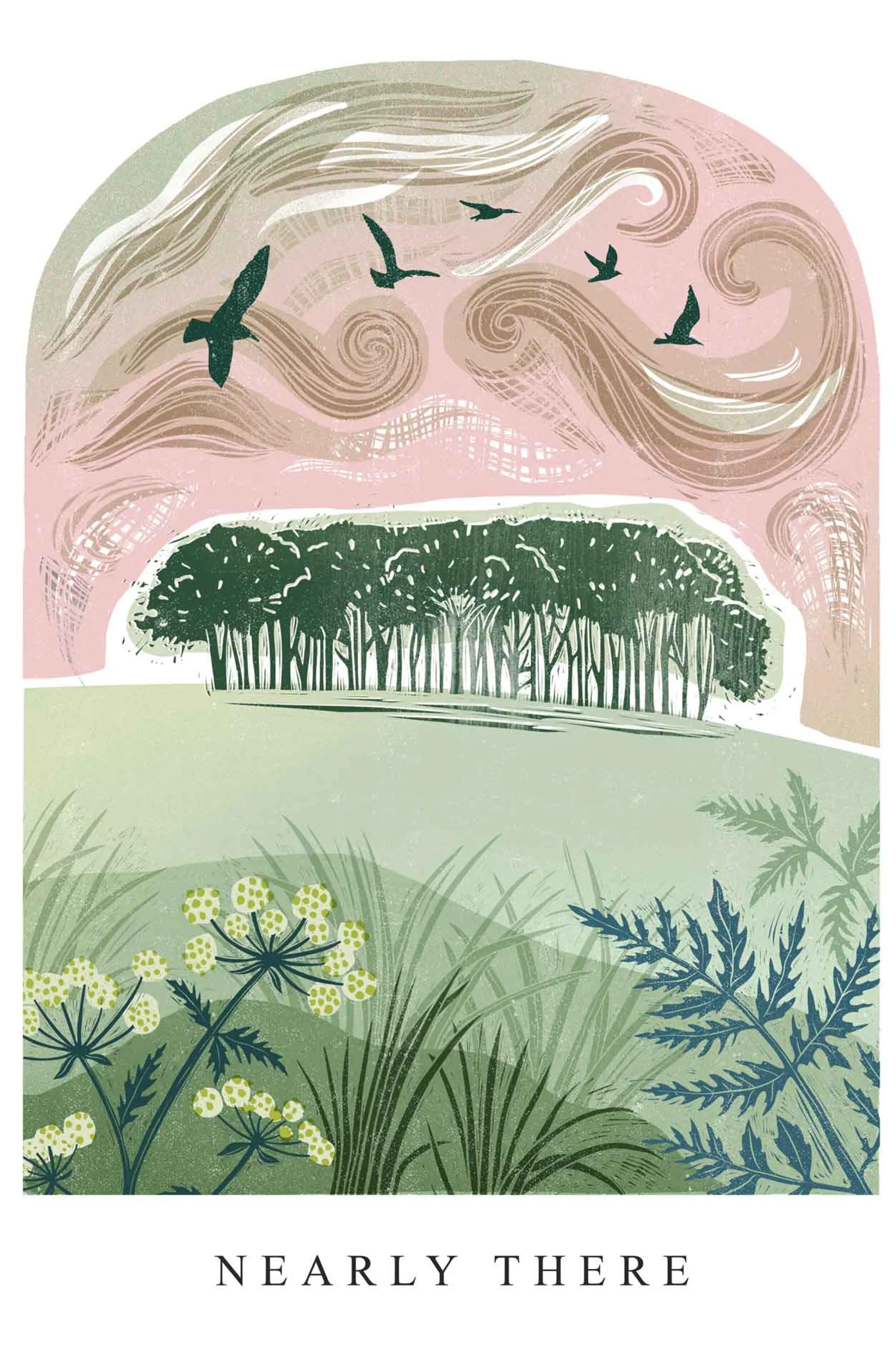 Devon|Lino*Whistlefish Nearly There Lino Small Framed Print
