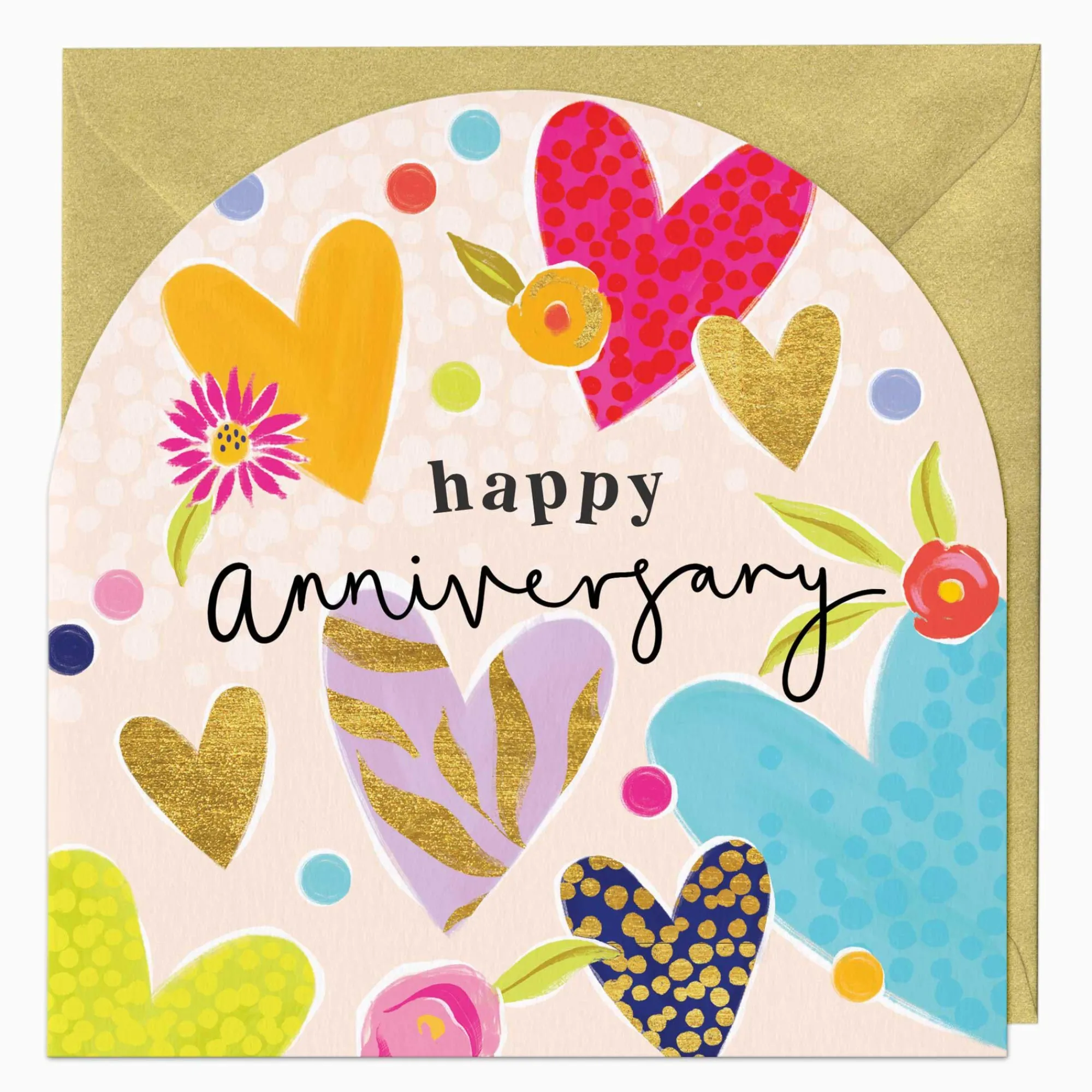 Anniversary*Whistlefish Neon Anniversary Arch Card