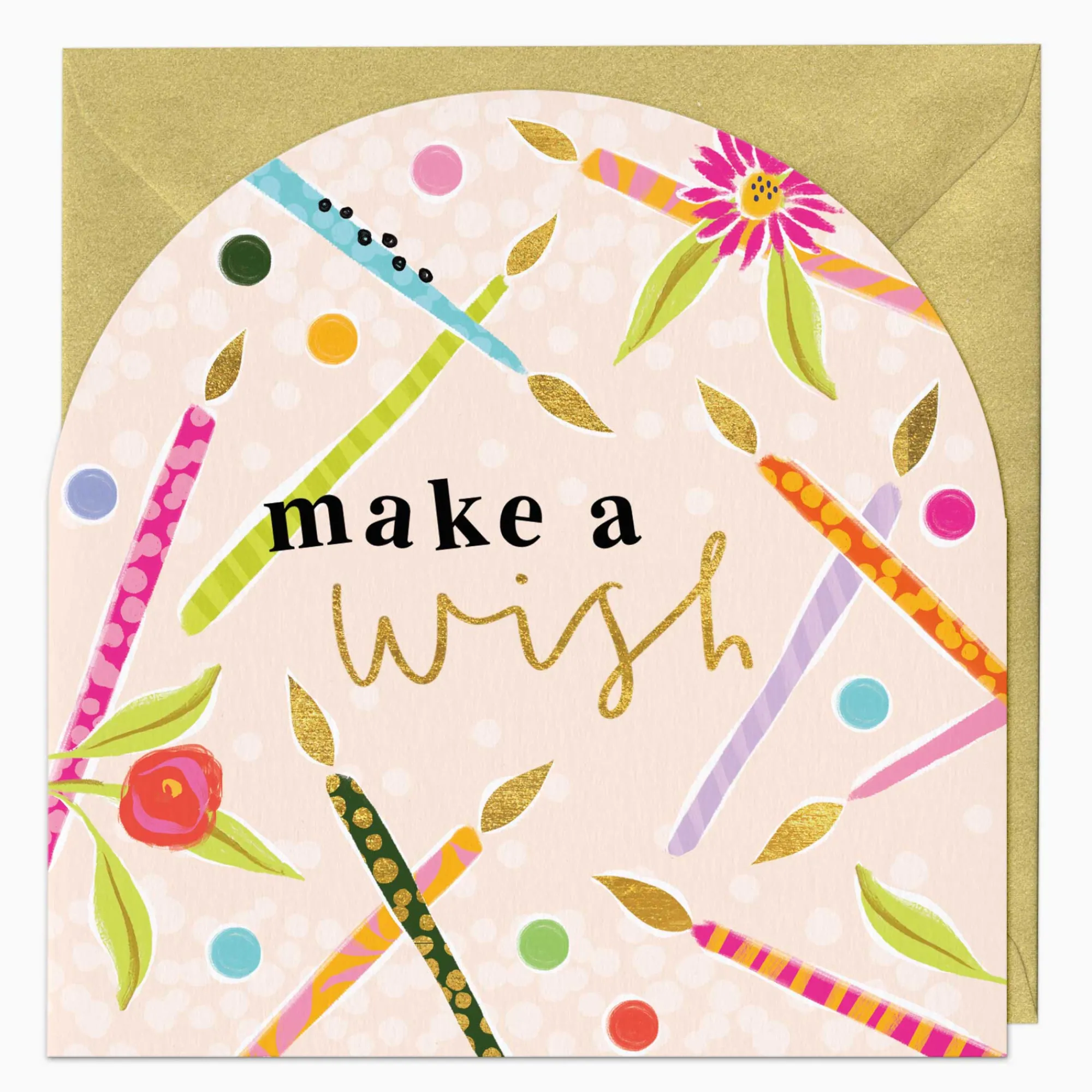 Birthday|For Children*Whistlefish Neon Make A Wish Birthday Arch Card