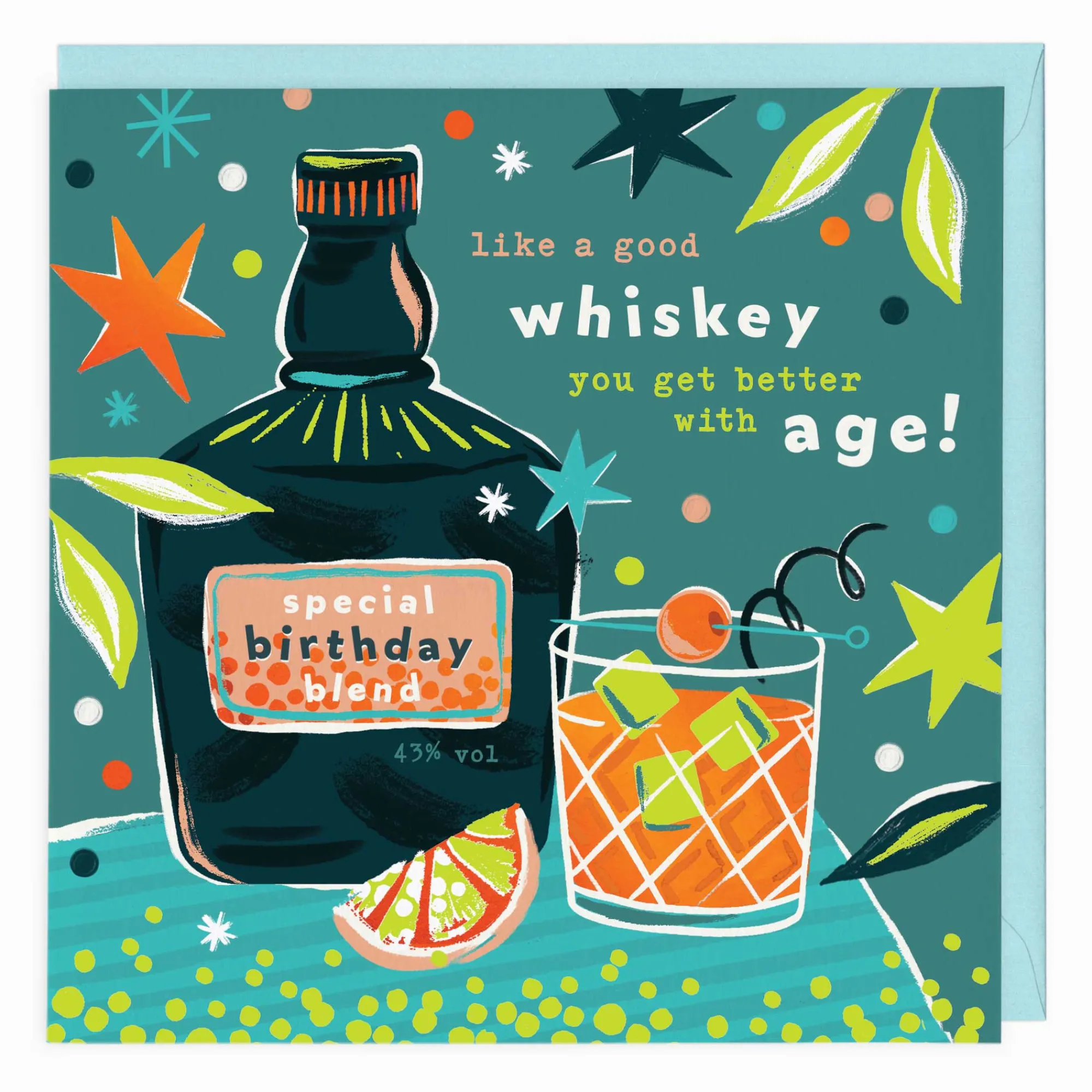 Birthday|For Him*Whistlefish Neon Whiskey Birthday Card