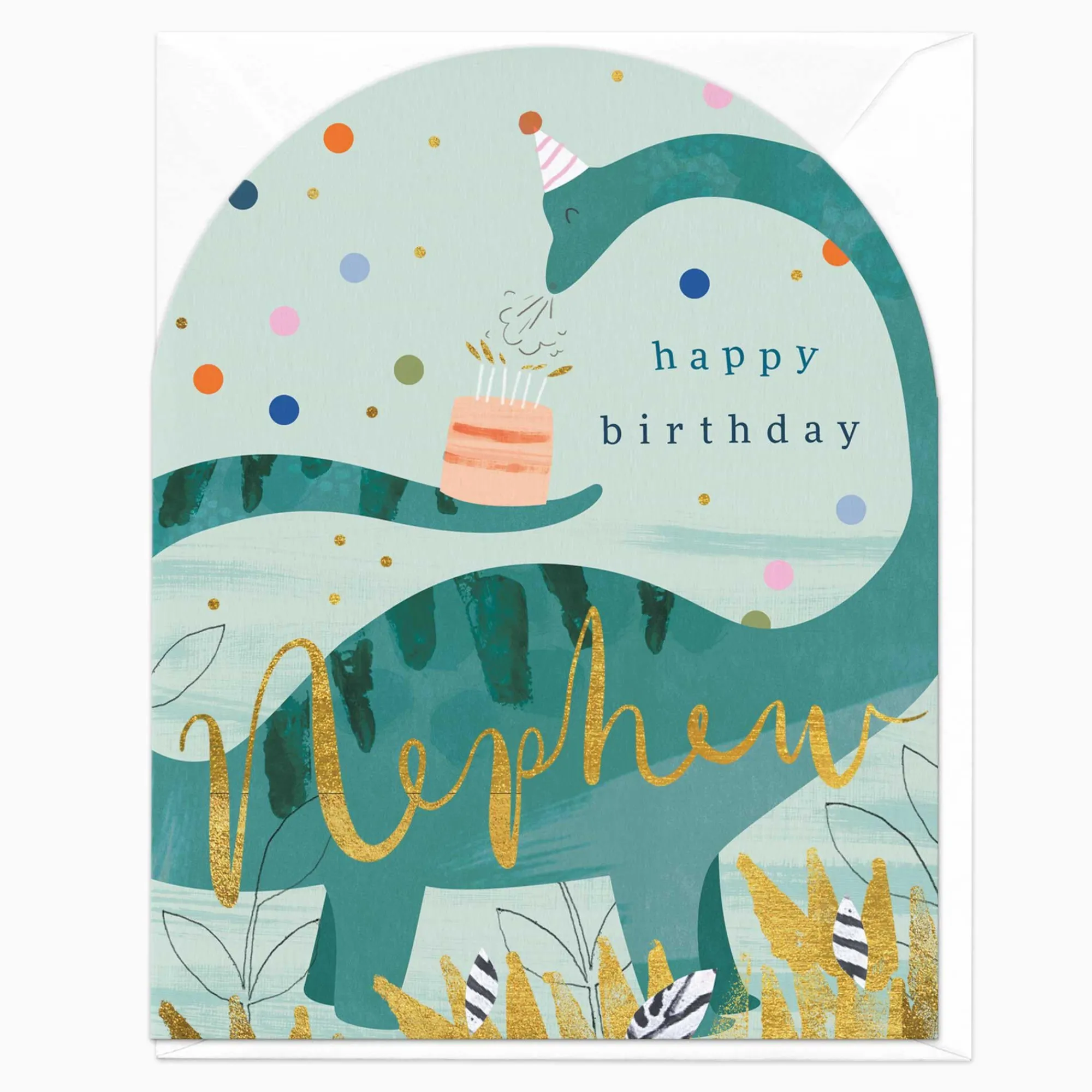 Birthday|For Relatives*Whistlefish Nephew Dinosaur Birthday Card