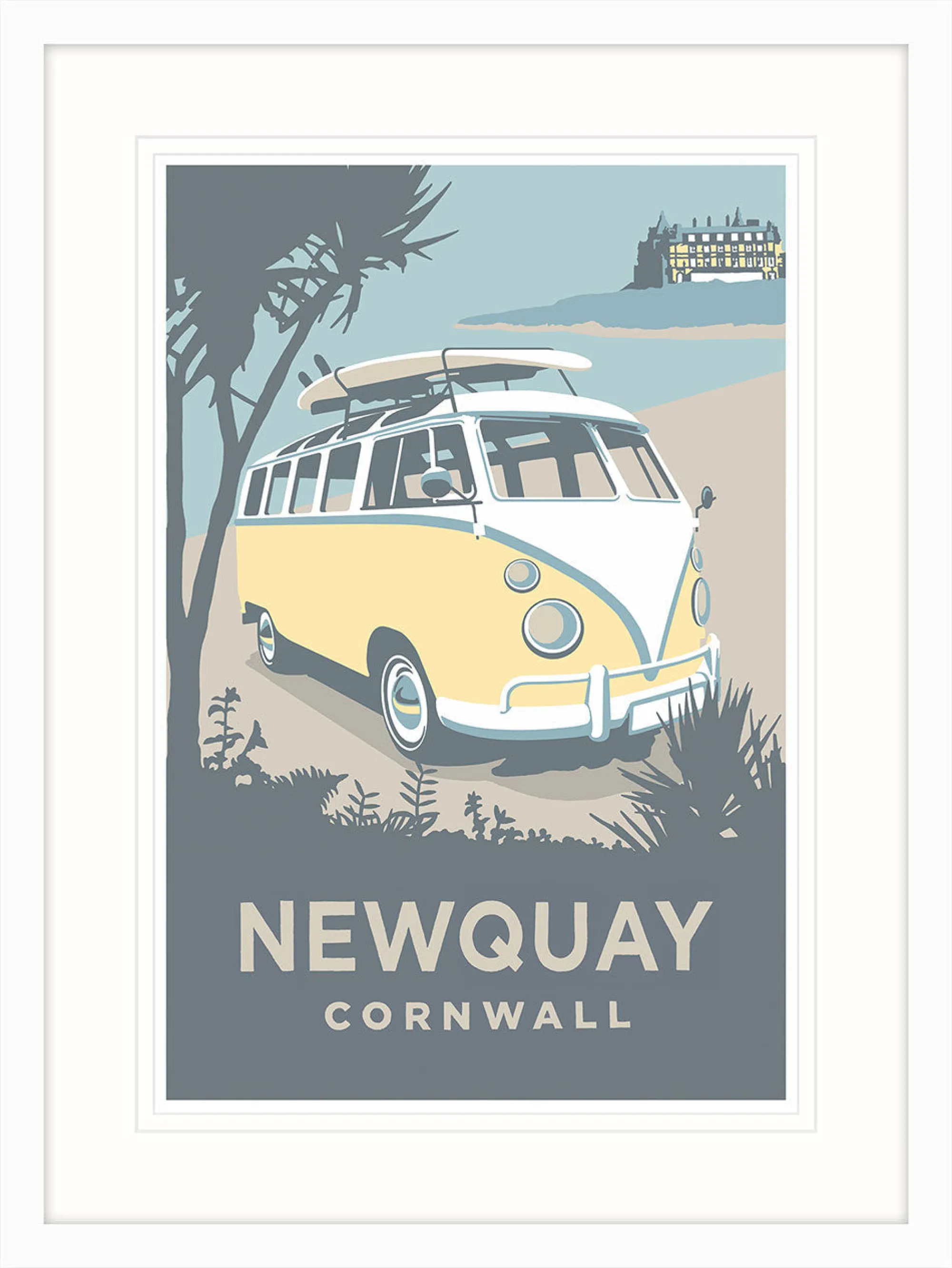 Newquay|Cornwall*Whistlefish Newquay Framed Travel Print