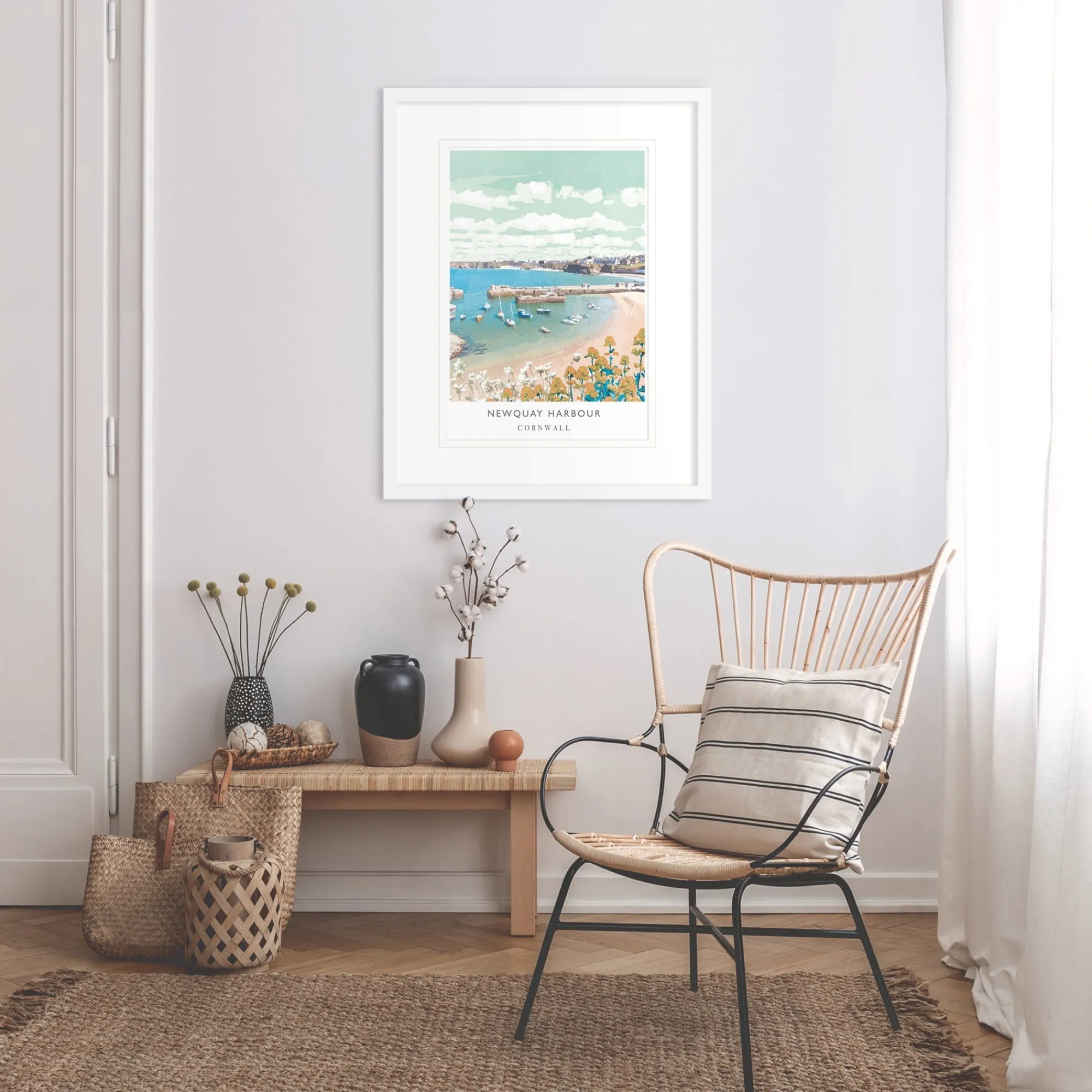 Unframed Prints*Whistlefish Newquay Harbour Art Print