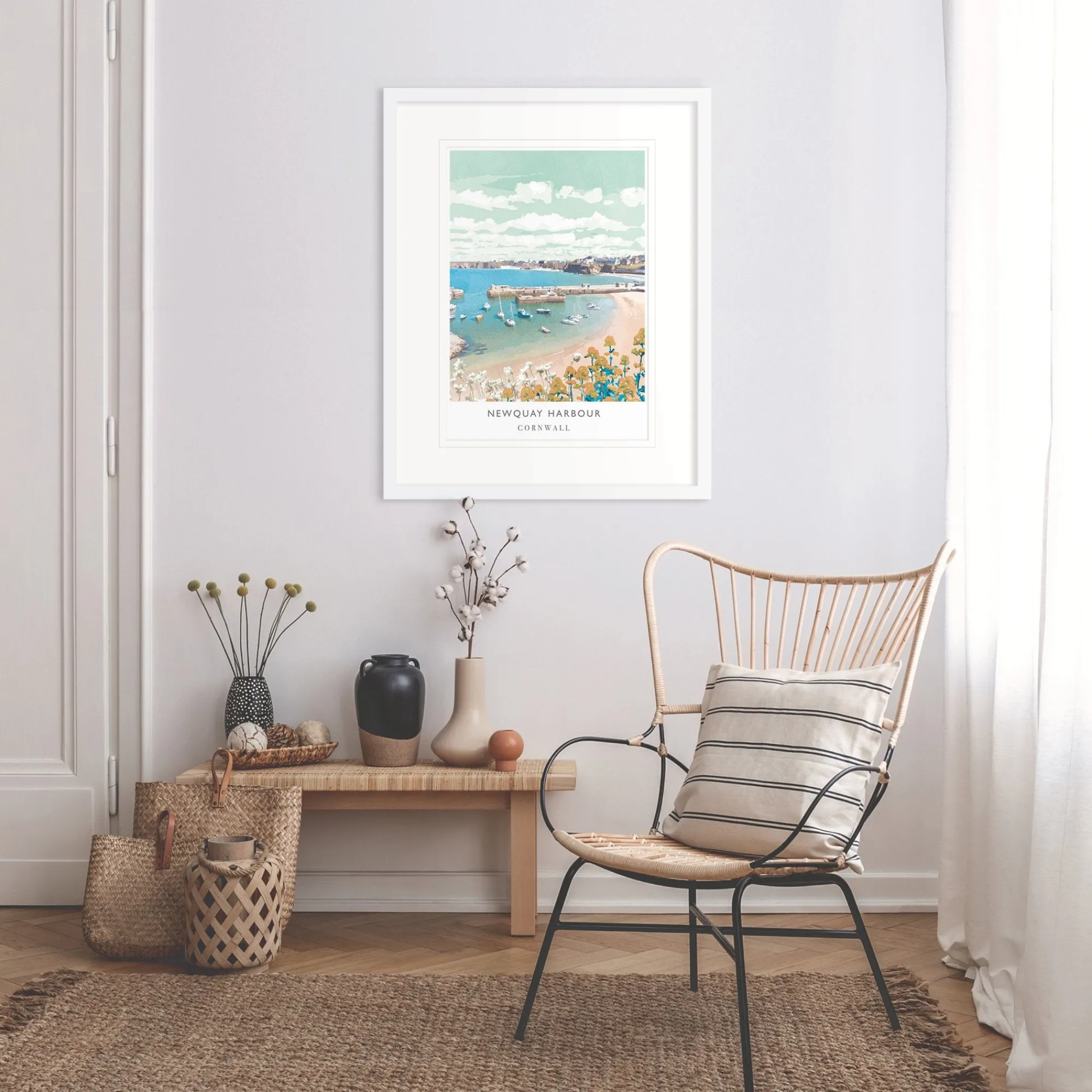 Newquay|Cornwall*Whistlefish Newquay Harbour Framed Print