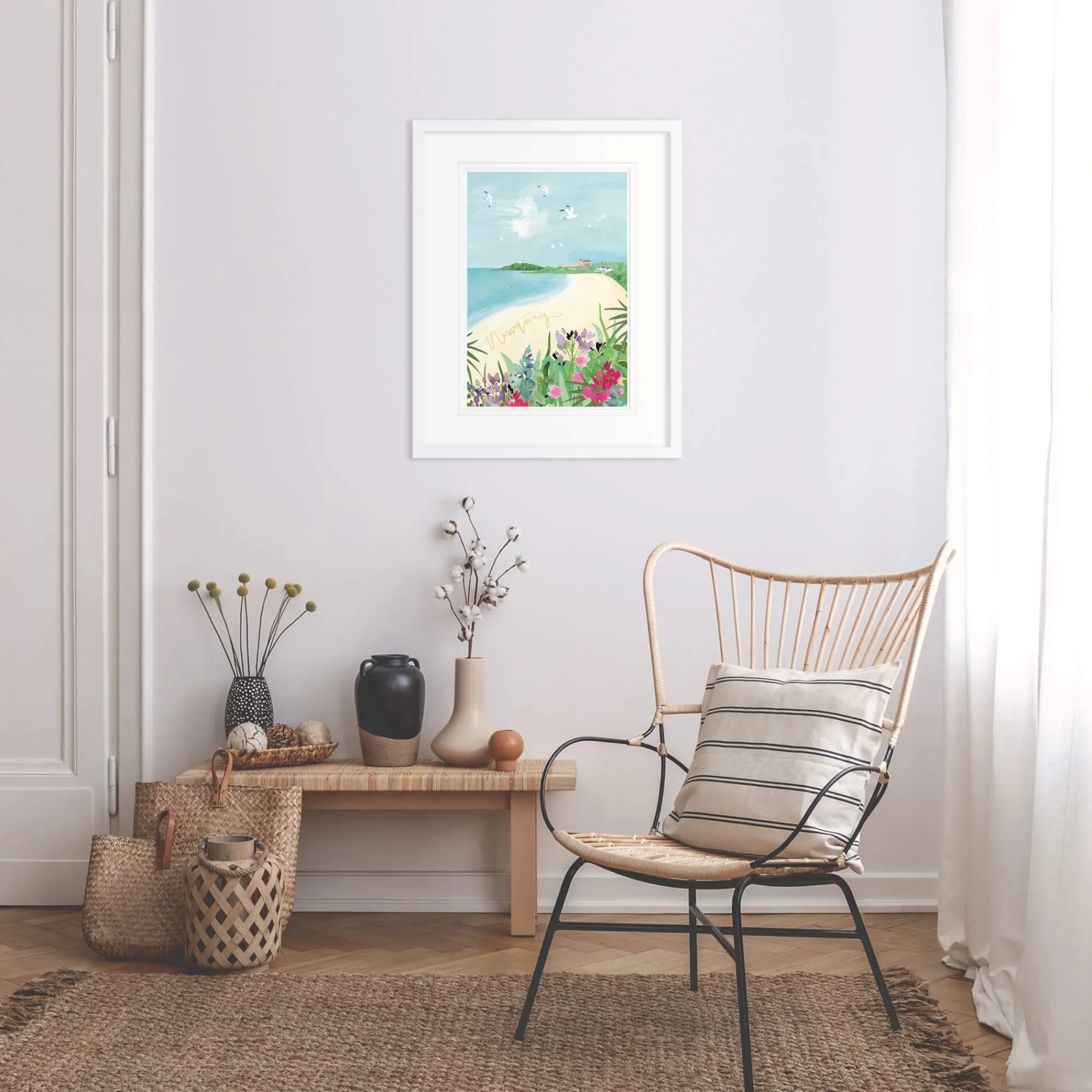Newquay|Cornwall*Whistlefish Newquay Med Framed Print
