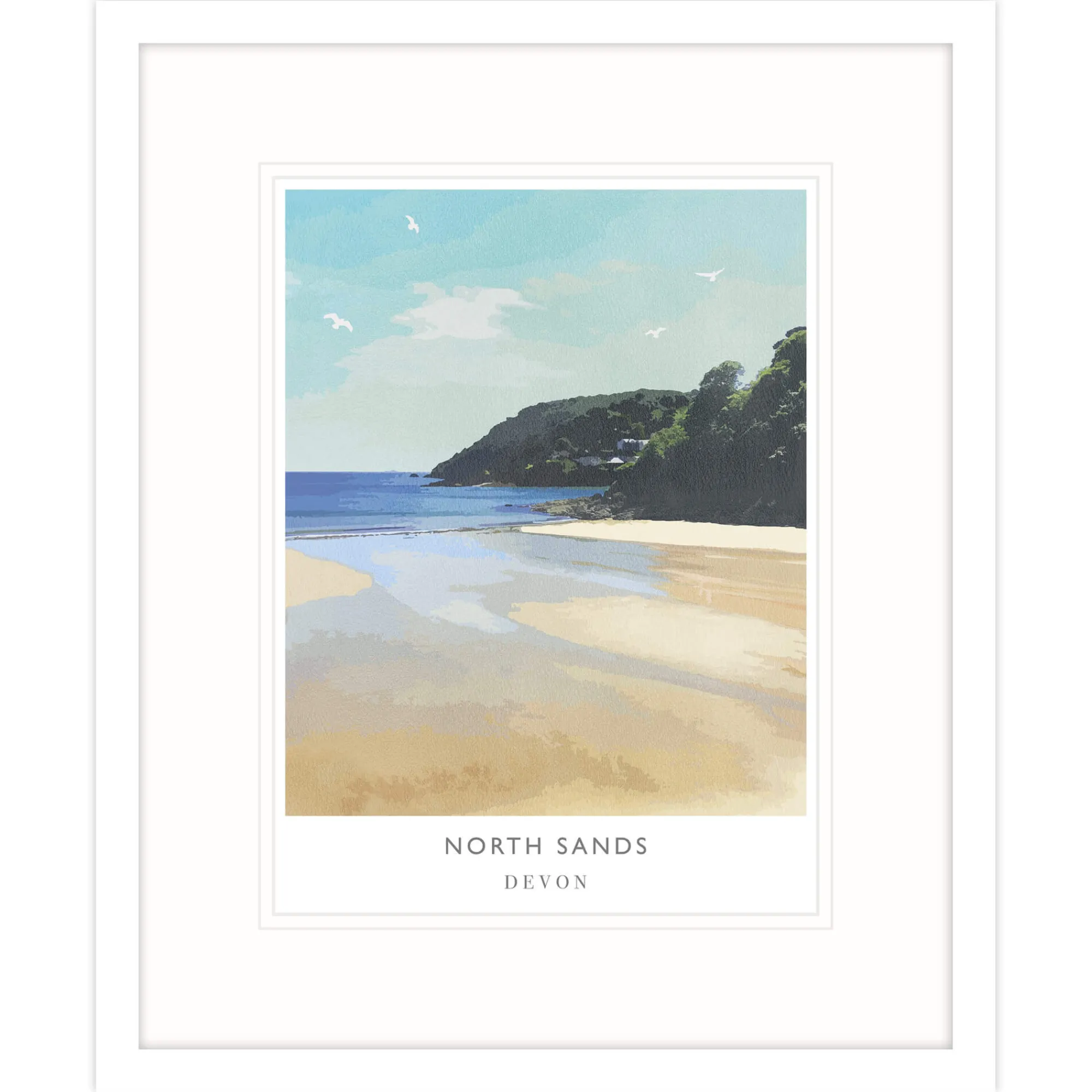 Salcombe|Devon*Whistlefish North Sands Framed Print