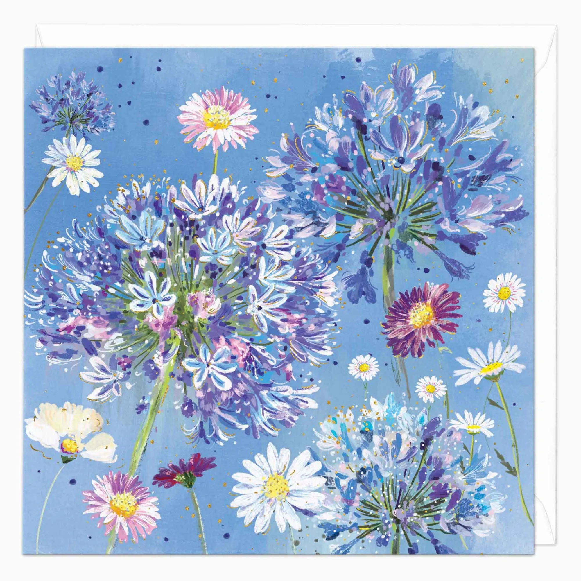 Mother's Day*Whistlefish Ocean Blue Floral Art Card