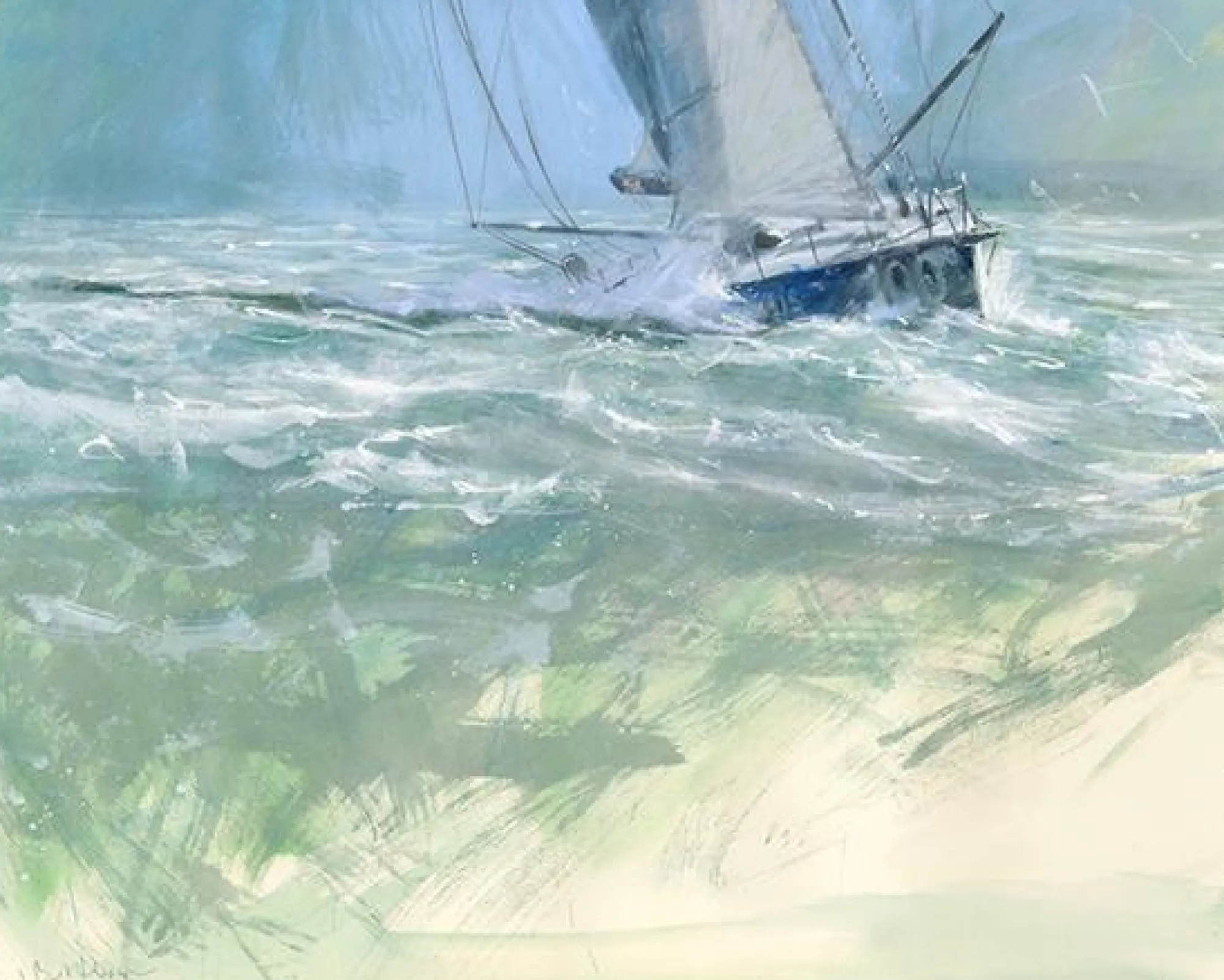 Unframed Prints*Whistlefish Ocean Racer In Solent Art Print
