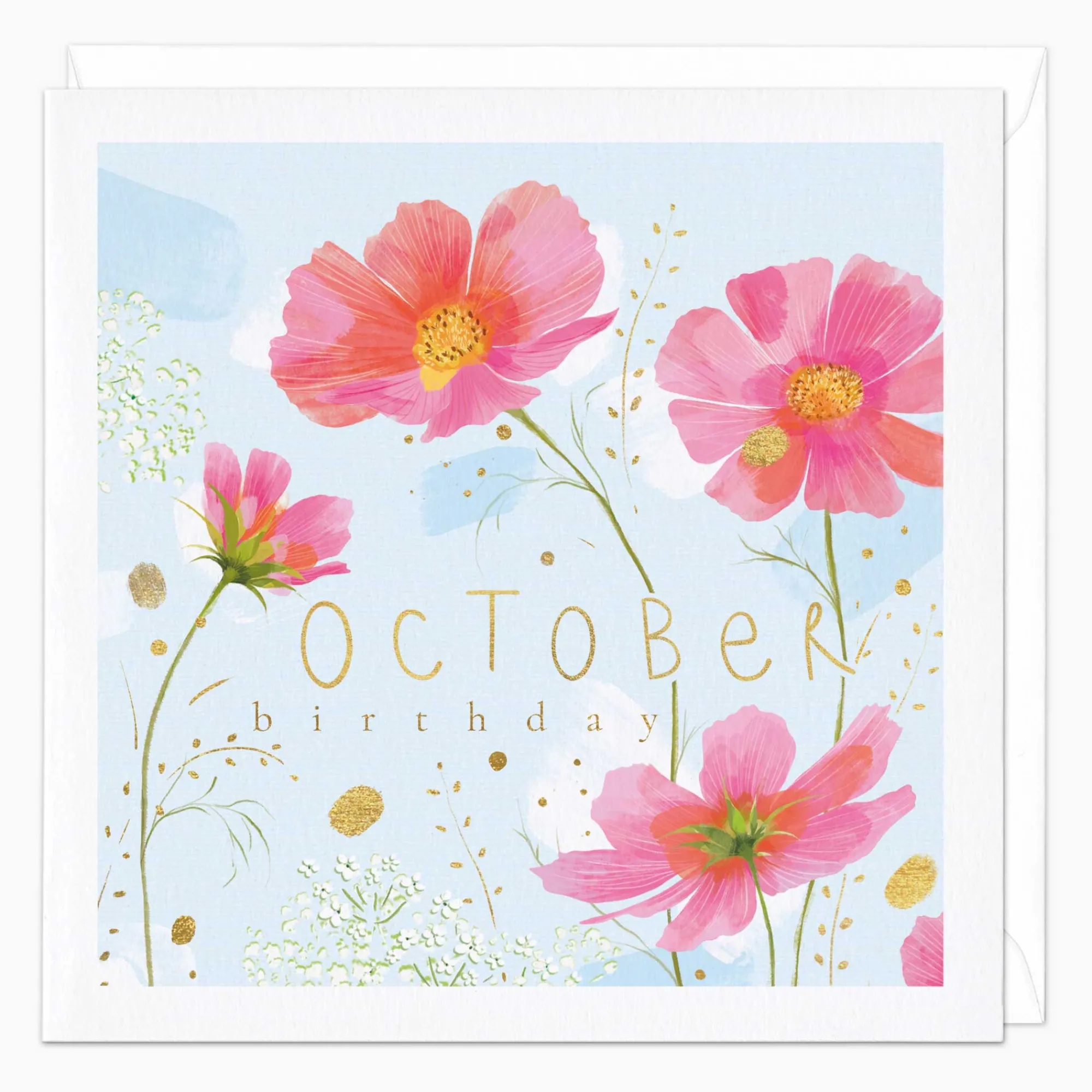Birthday|By Month*Whistlefish October Birth Flower Card