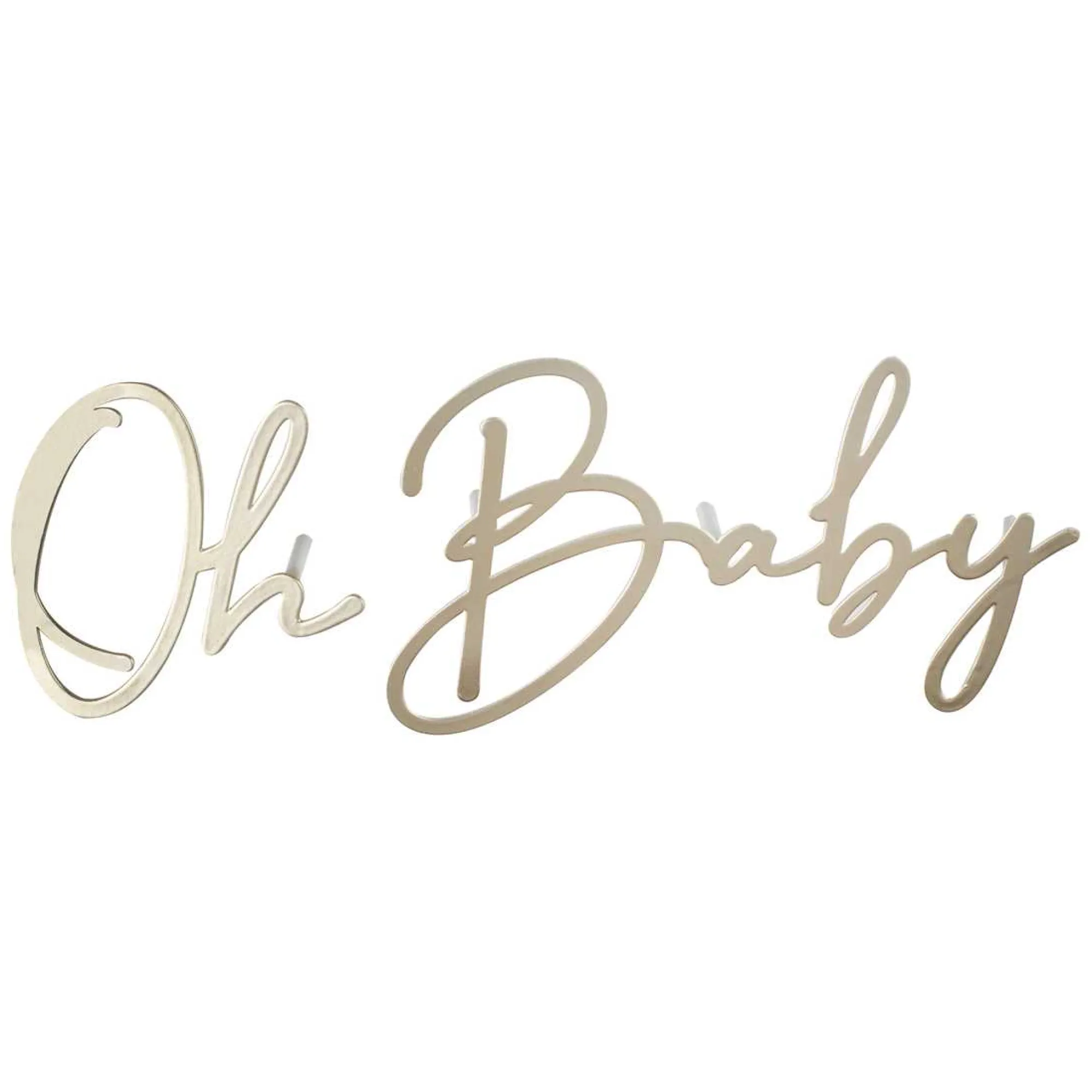 Cake Topper|Floral*Whistlefish Oh Baby Gold Baby Shower Cake Topper