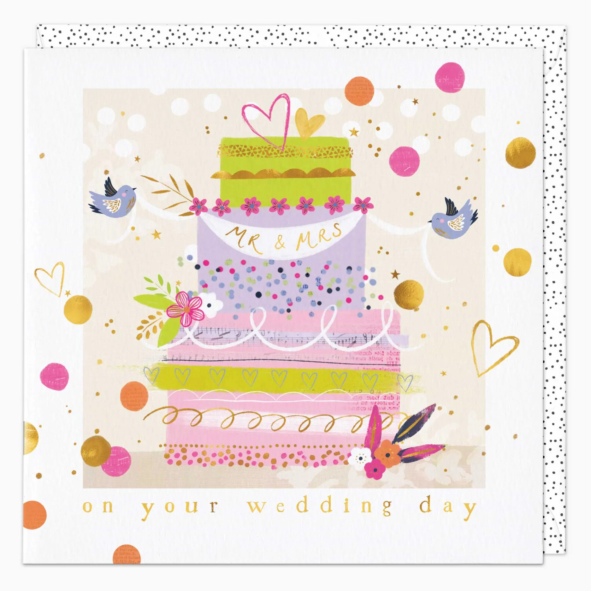 Wedding*Whistlefish On Your Wedding Day Cake Card