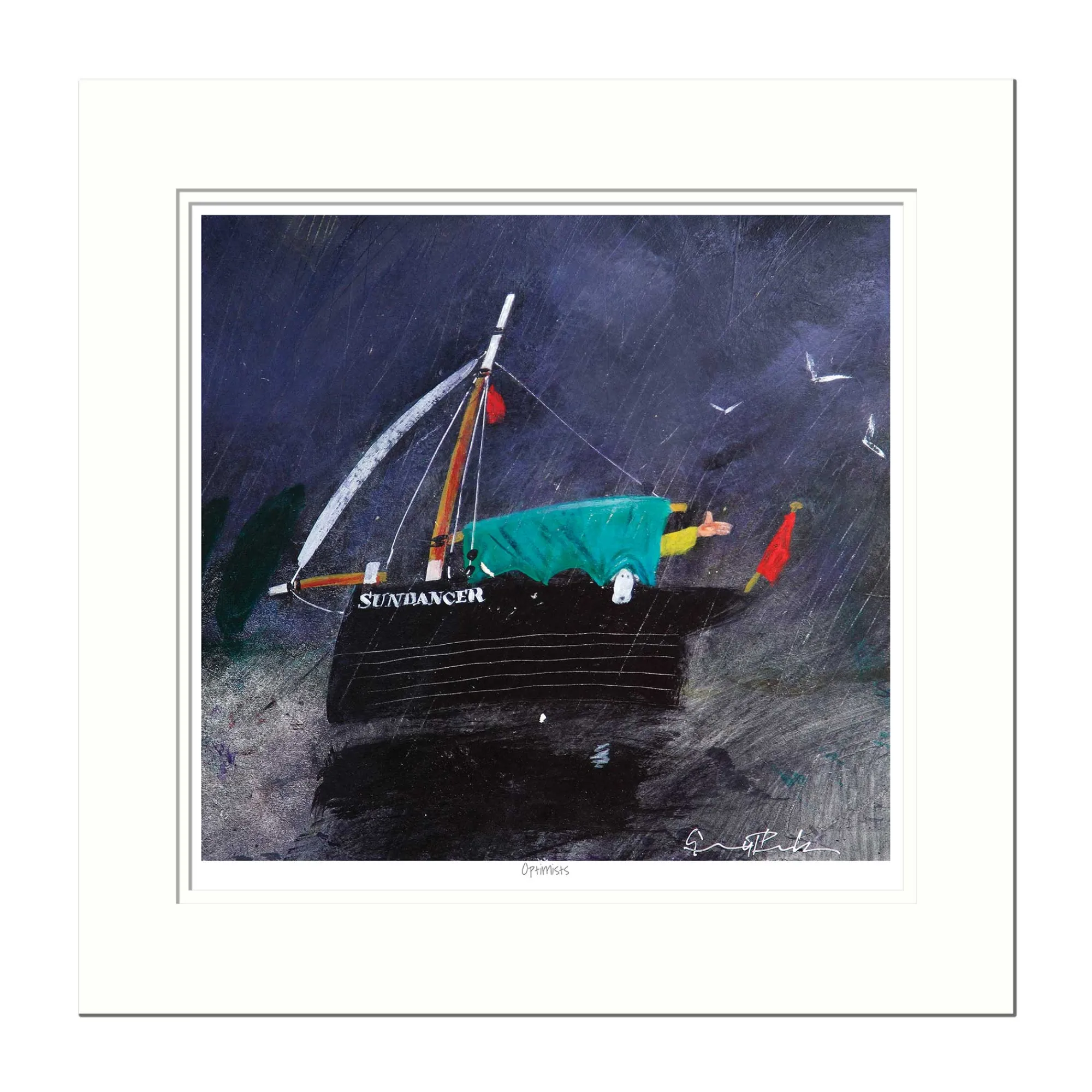 Mounted Prints*Whistlefish Optimists Small Mounted Print