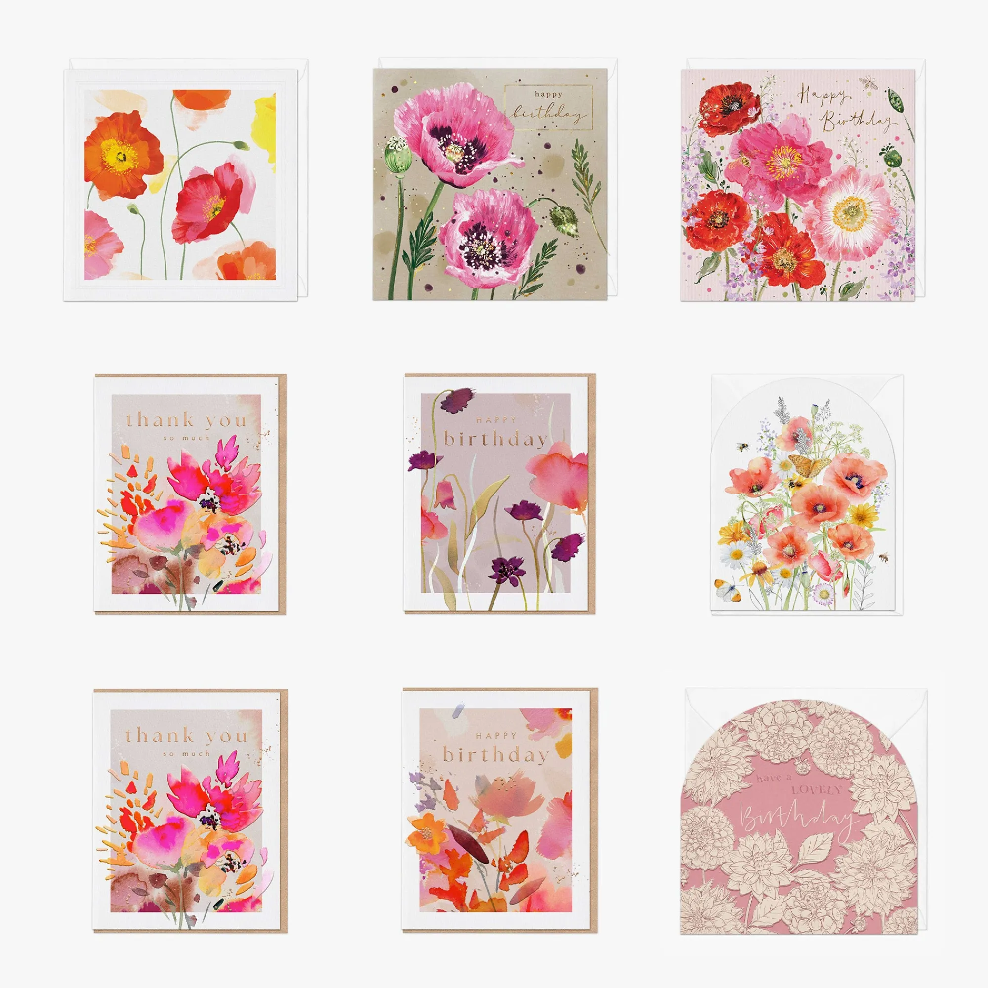Floral Gifts|Card Gift Boxes*Whistlefish Orange Poppy Card Gift Box