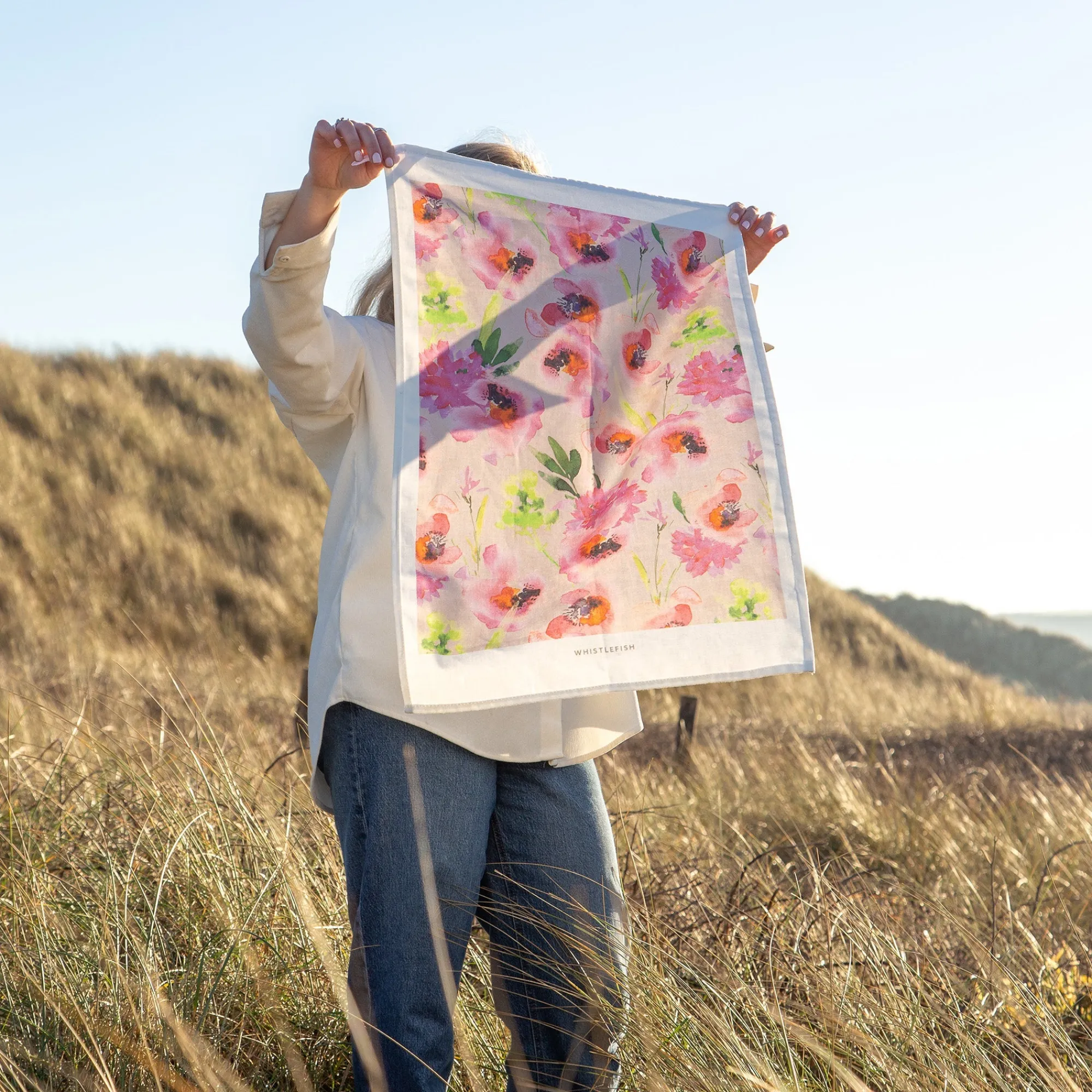 Under £20|Under £10*Whistlefish Orange Poppy Tea Towel