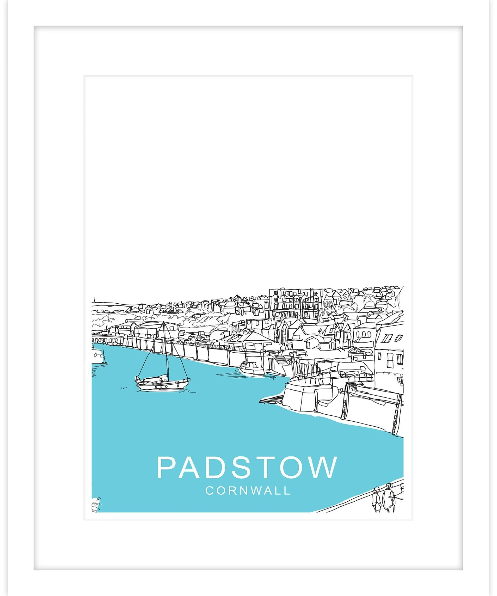 Padstow|Framed Prints*Whistlefish Over Padstow Framed Travel Print