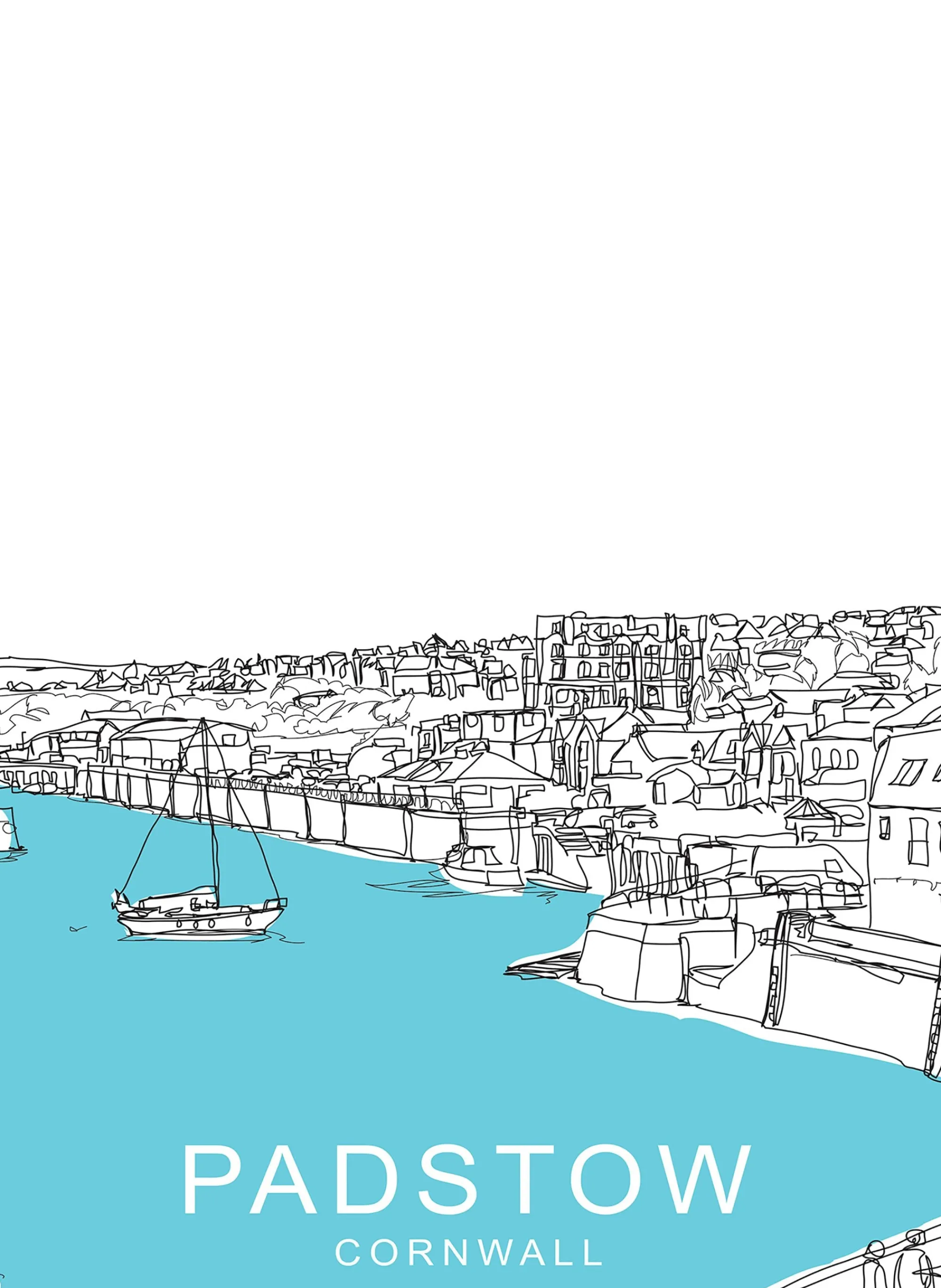 Unframed Prints*Whistlefish Over Padstow Travel Art Print