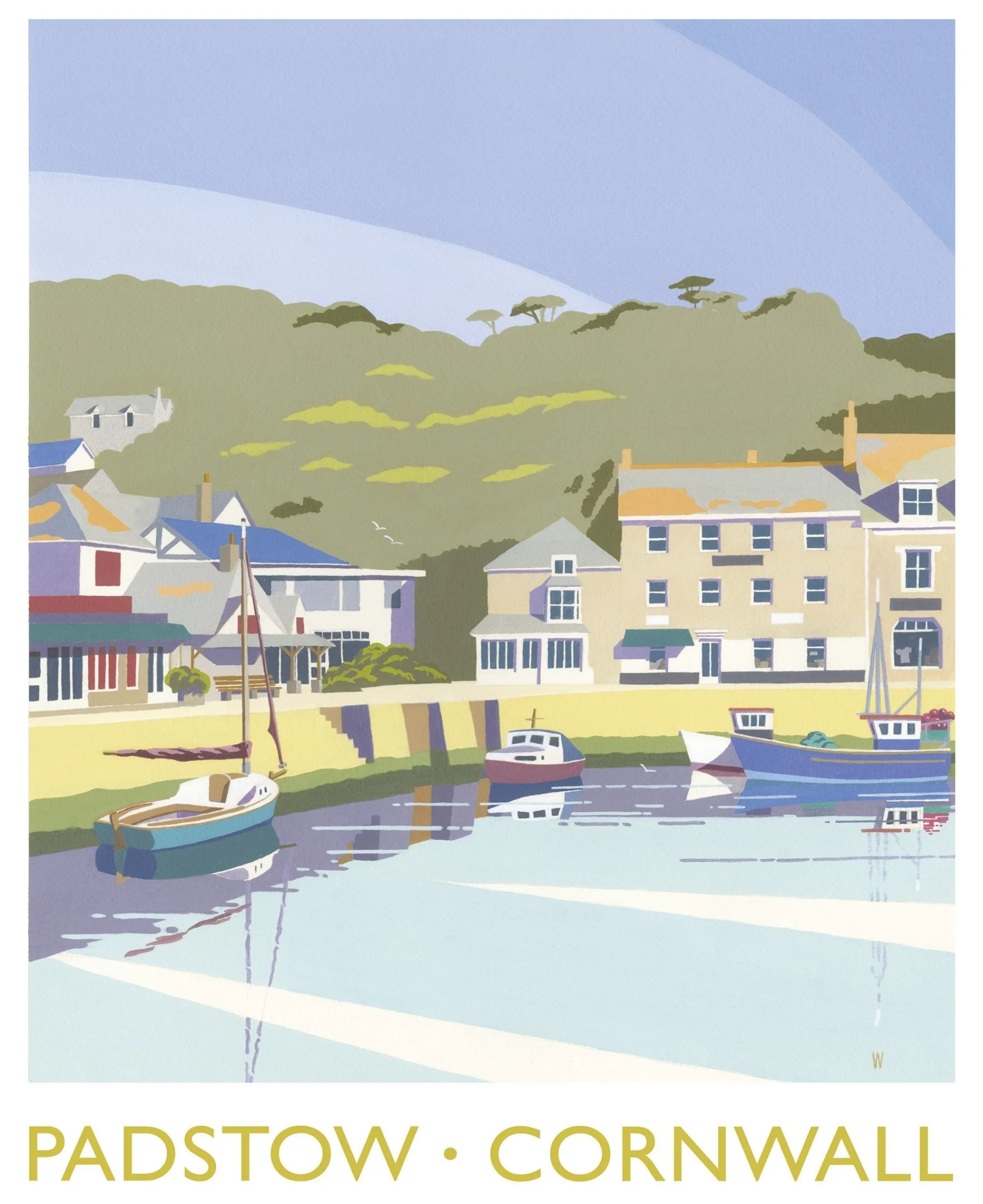 Unframed Prints*Whistlefish Padstow Cornwall Travel Art Print