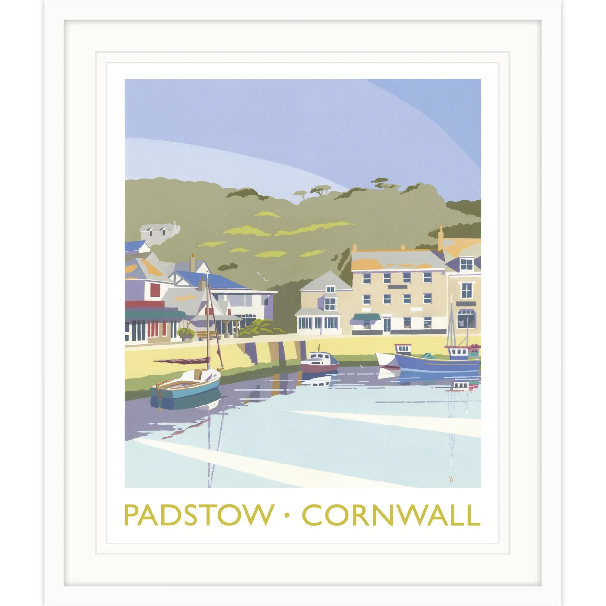 Padstow|Cornwall*Whistlefish Padstow Cornwall Travel Art Framed Print