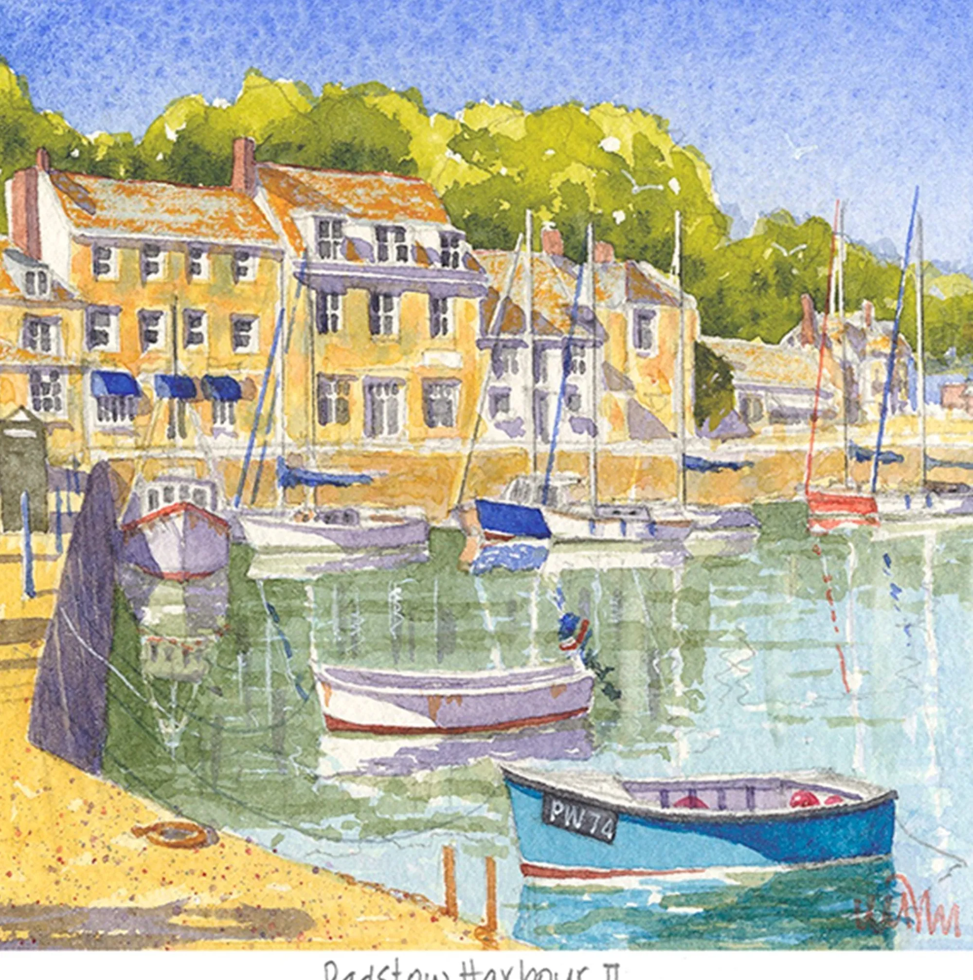 Unframed Prints*Whistlefish Padstow Harbour 2 Art Print