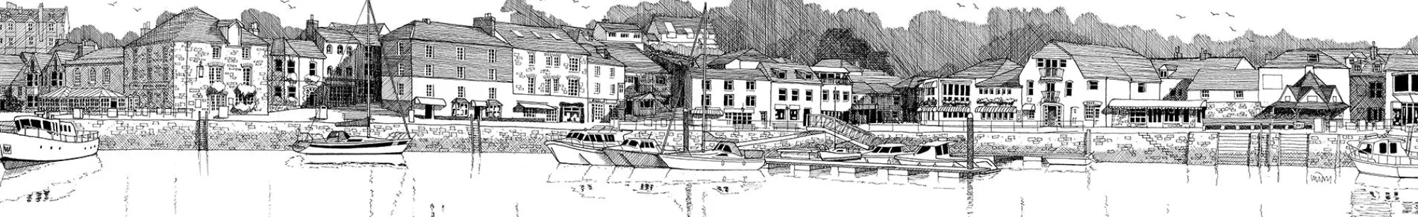 Unframed Prints*Whistlefish Padstow Harbour Art Print