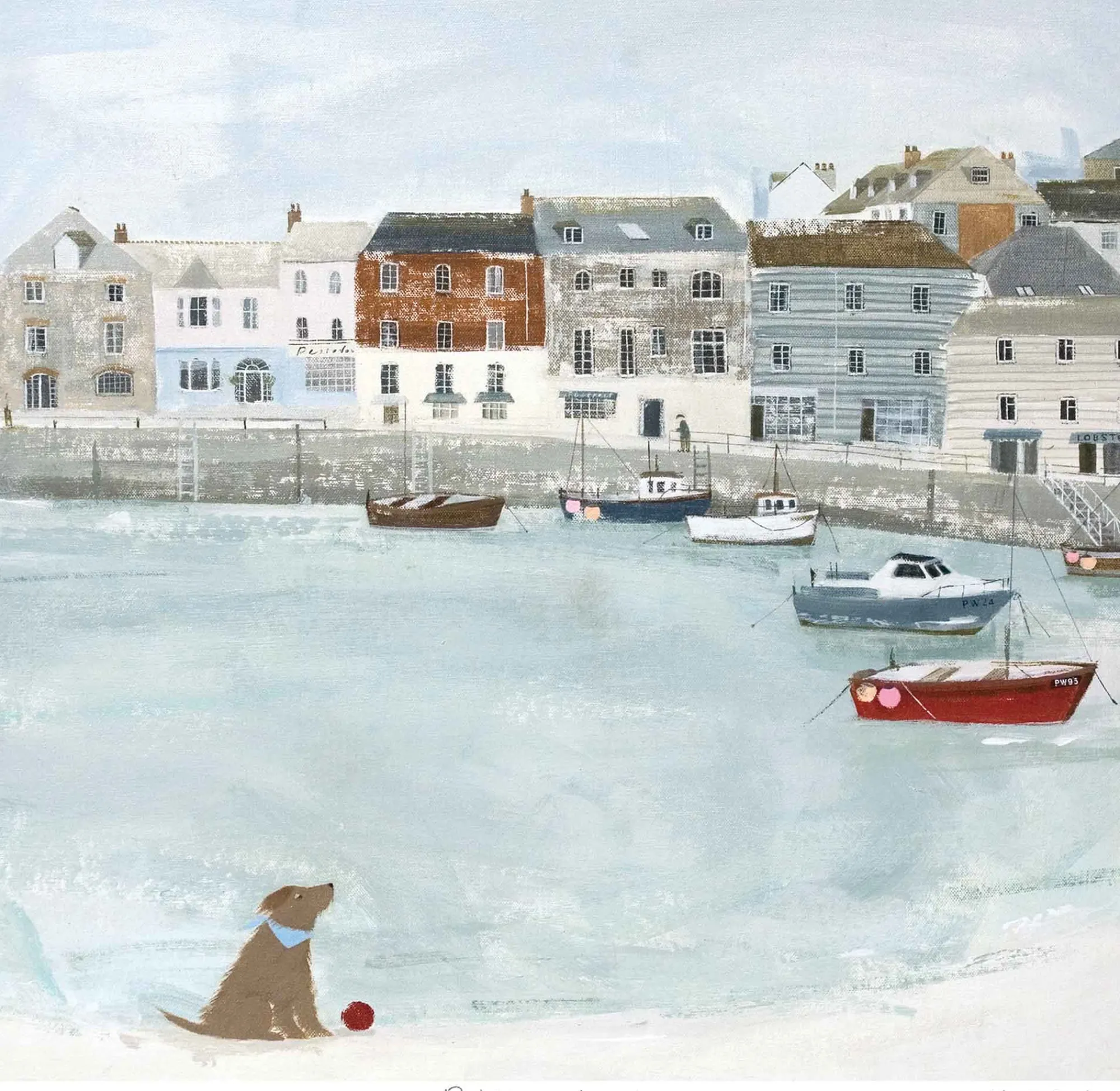 Unframed Prints*Whistlefish Padstow Harbour Boats Art Print