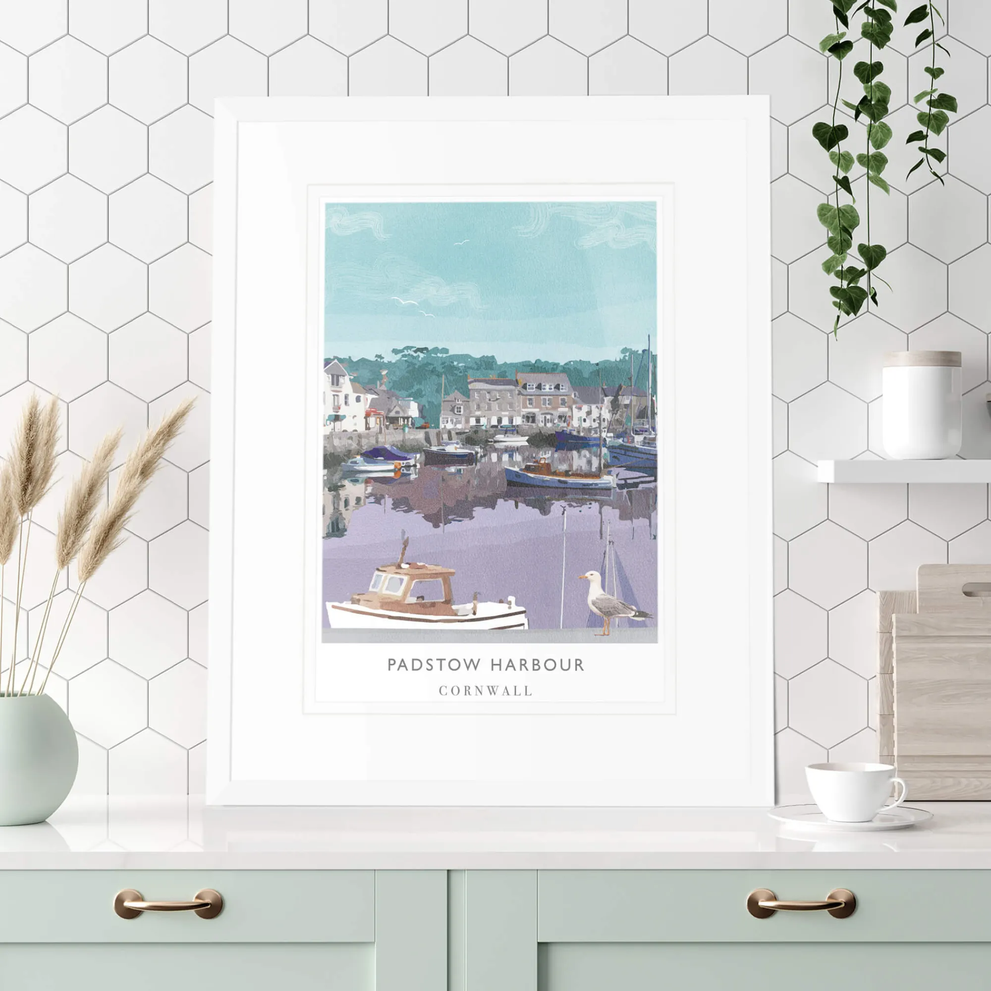 Padstow|Cornwall*Whistlefish Padstow Harbour Framed Print